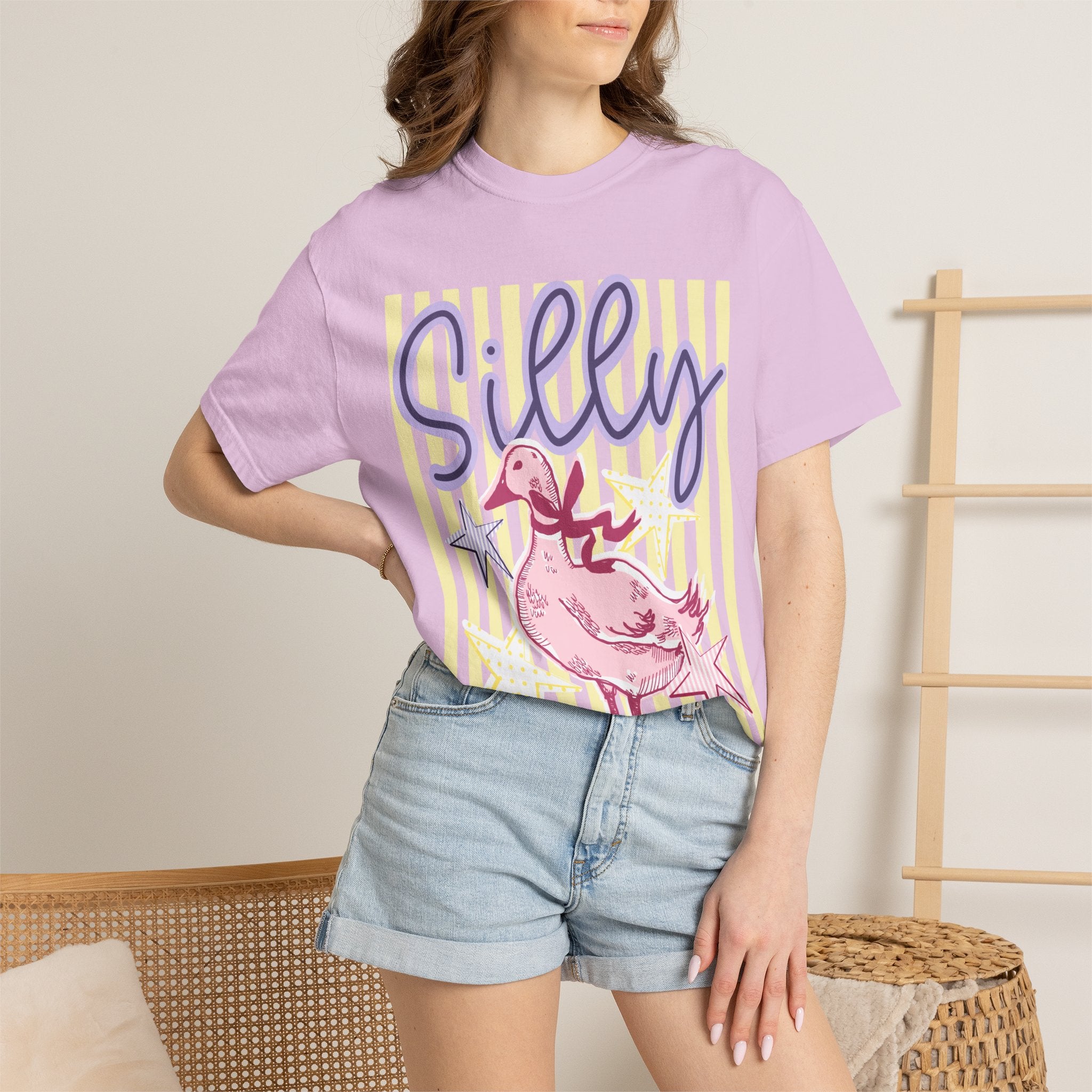 Silly Pink Duck Graphic