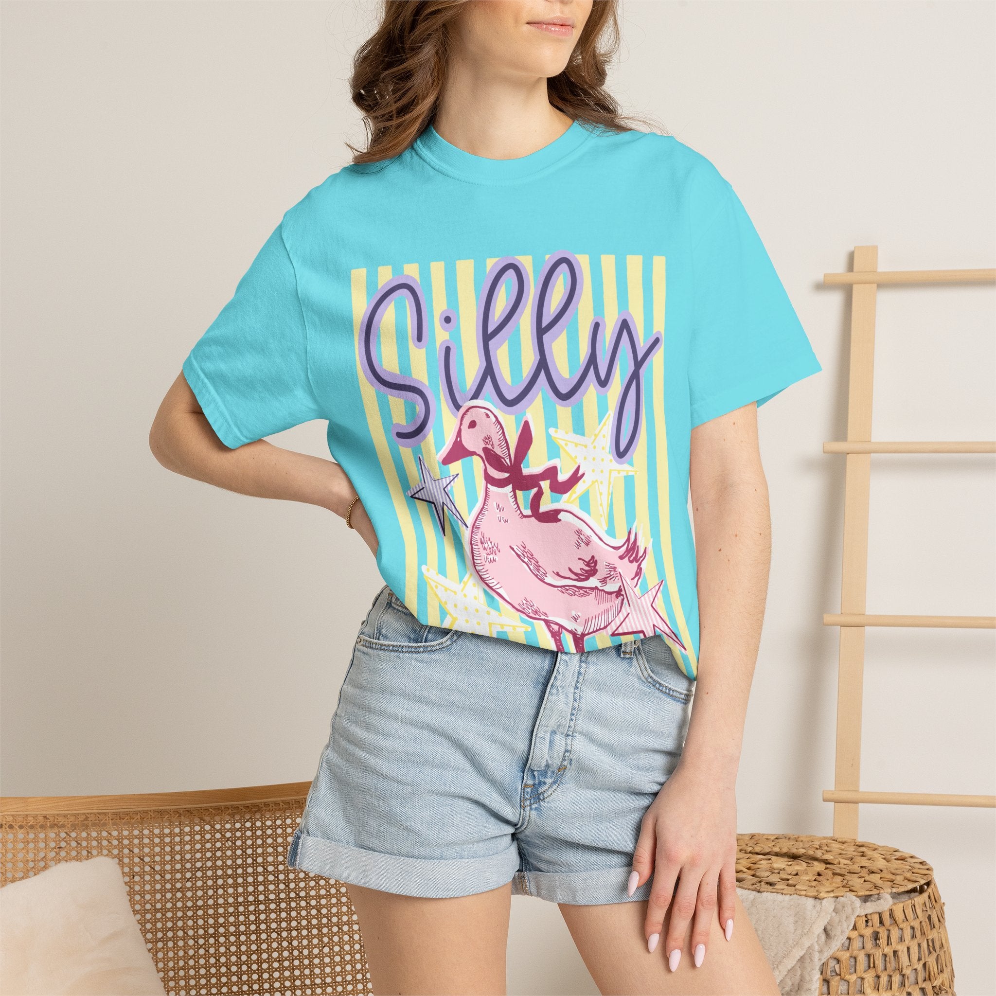 Silly Pink Duck Graphic