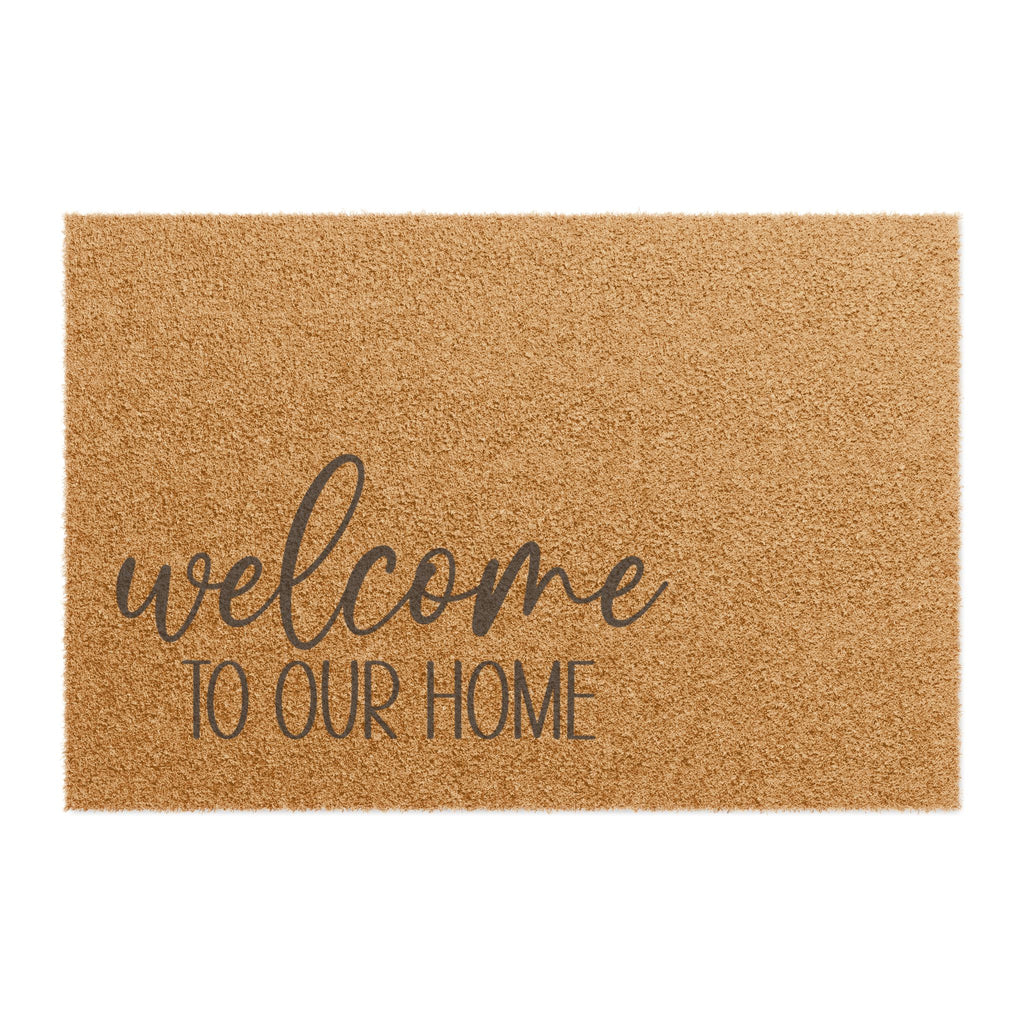 Doormat — "Welcome to Our Home" Entry Mat, Non-Slip Outdoor/Indoor Welcome Rug