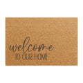 Doormat — "Welcome to Our Home" Entry Mat, Non-Slip Outdoor/Indoor Welcome Rug