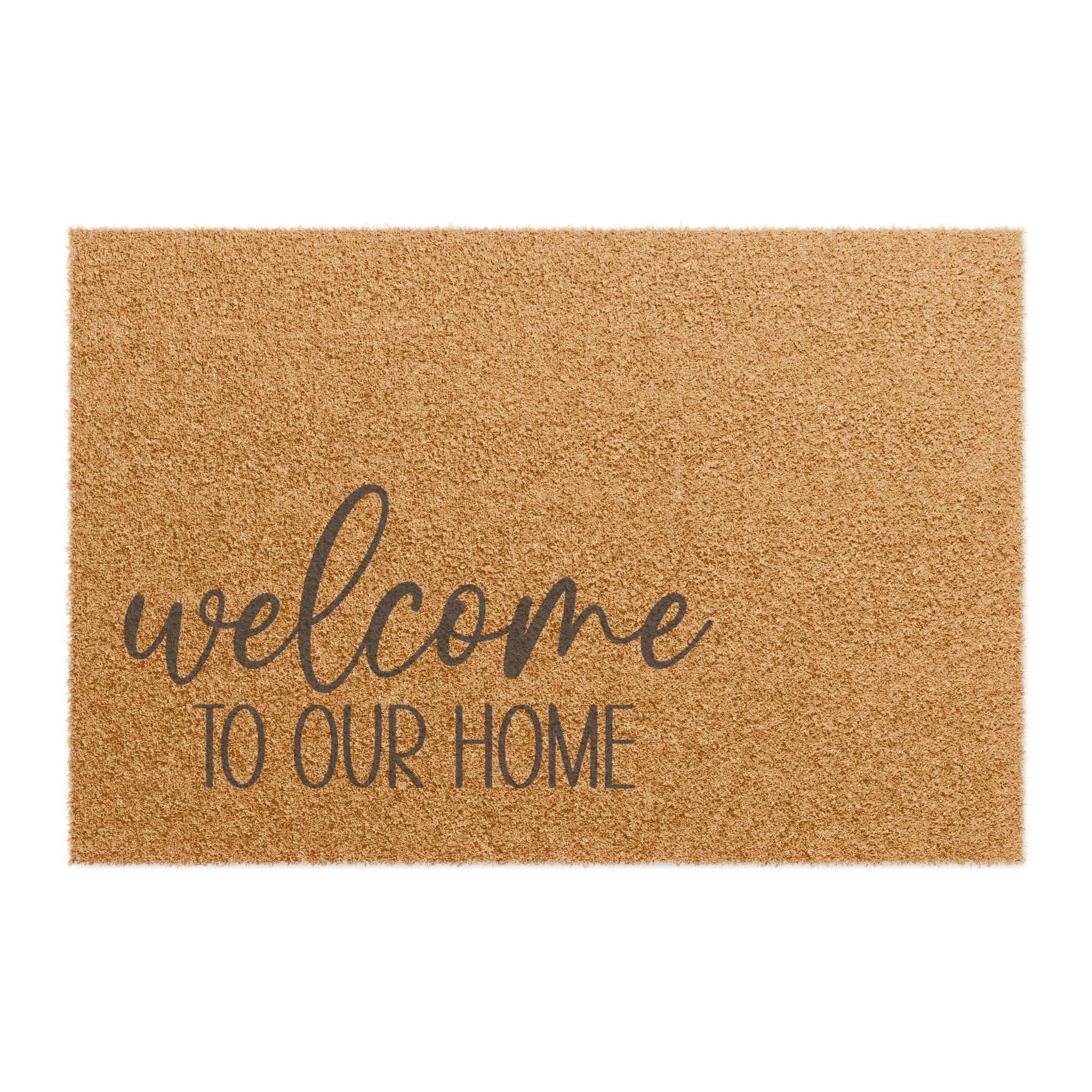 Doormat — "Welcome to Our Home" Entry Mat, Non-Slip Outdoor/Indoor Welcome Rug