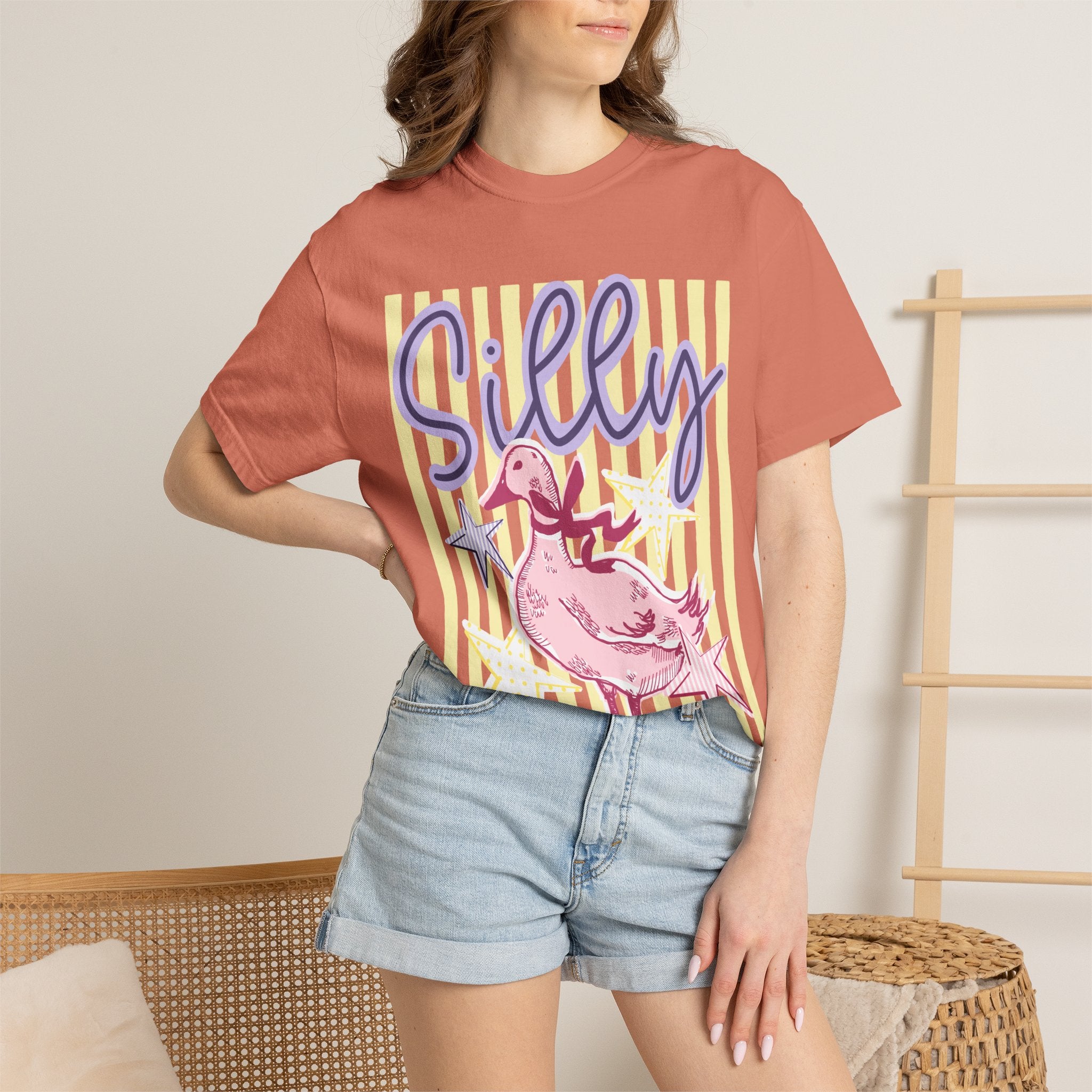 Silly Pink Duck Graphic