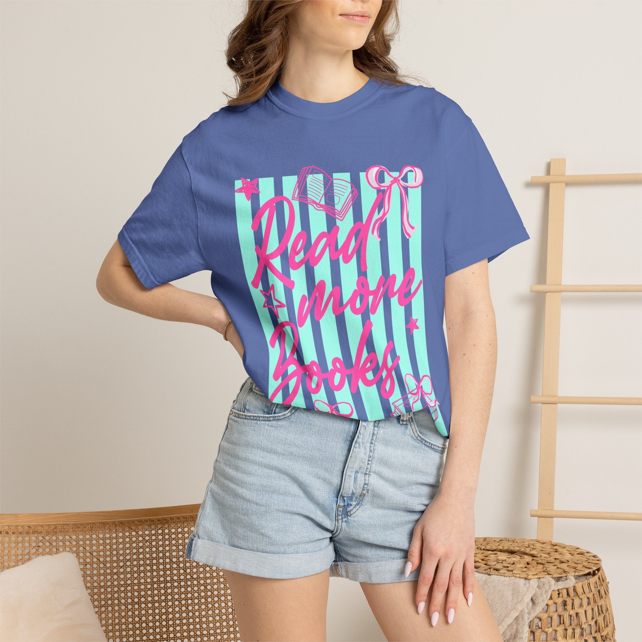 Read More Books T-Shirt — Cute Pastel Booklover Graphic Tee