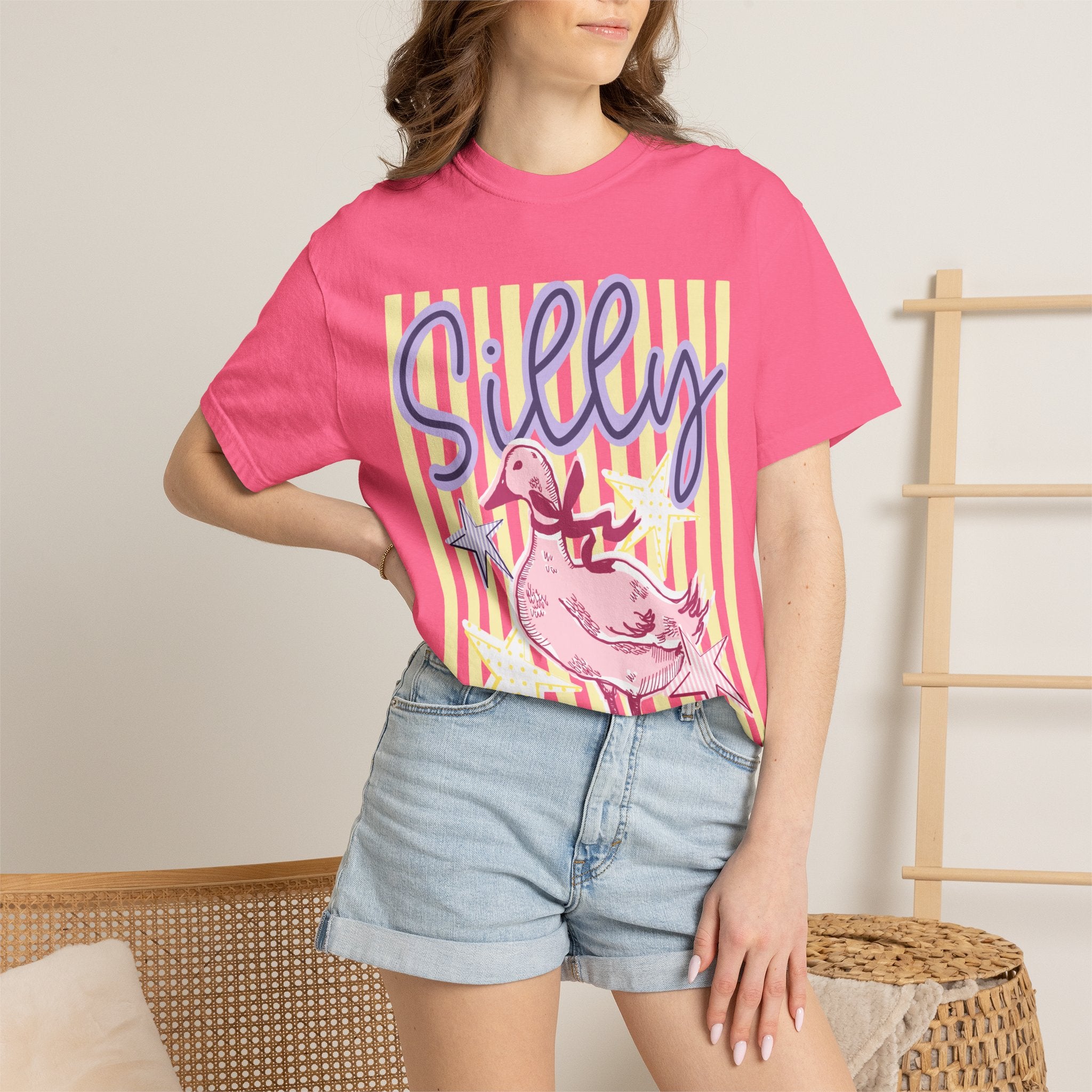 Silly Pink Duck Graphic