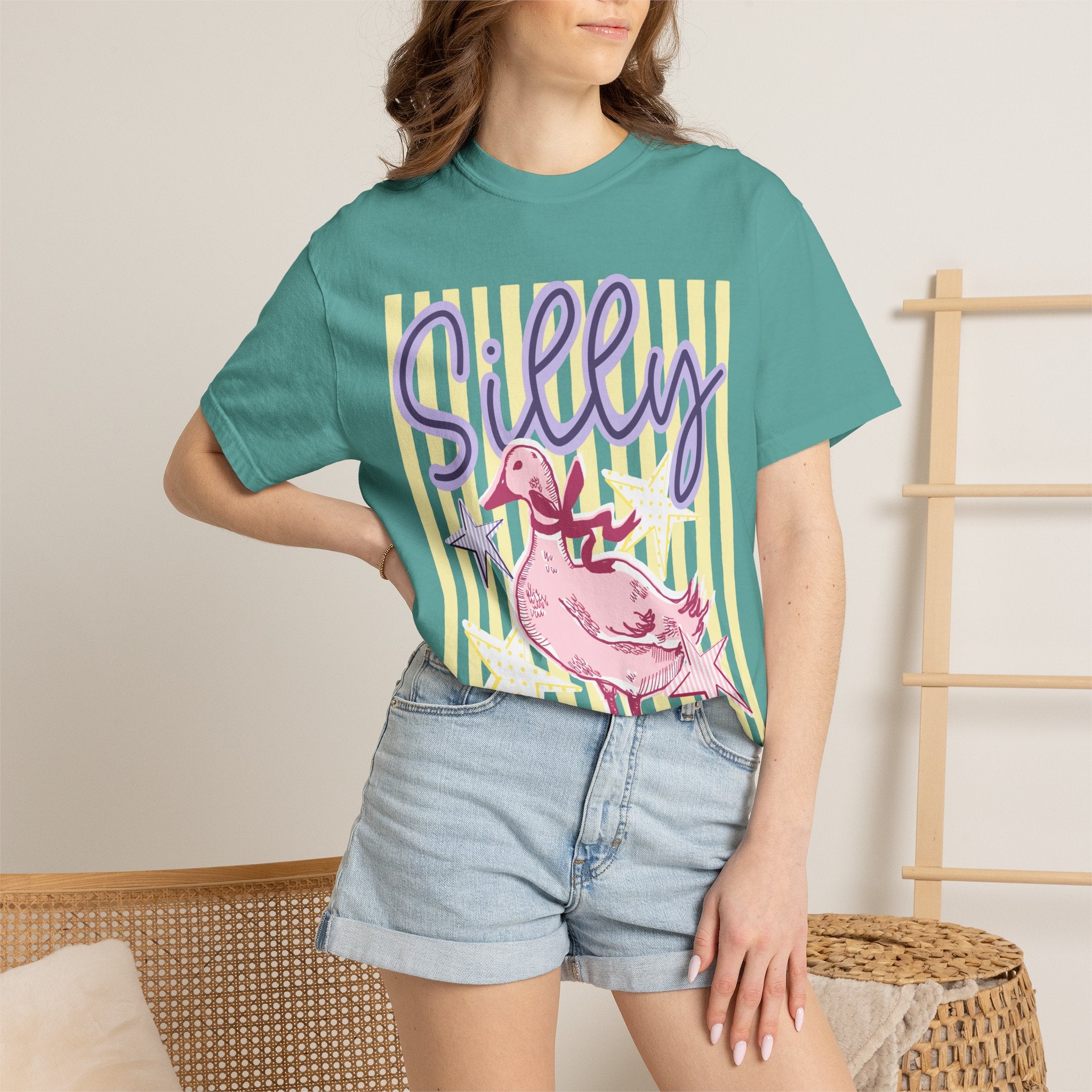 Silly Pink Duck Graphic