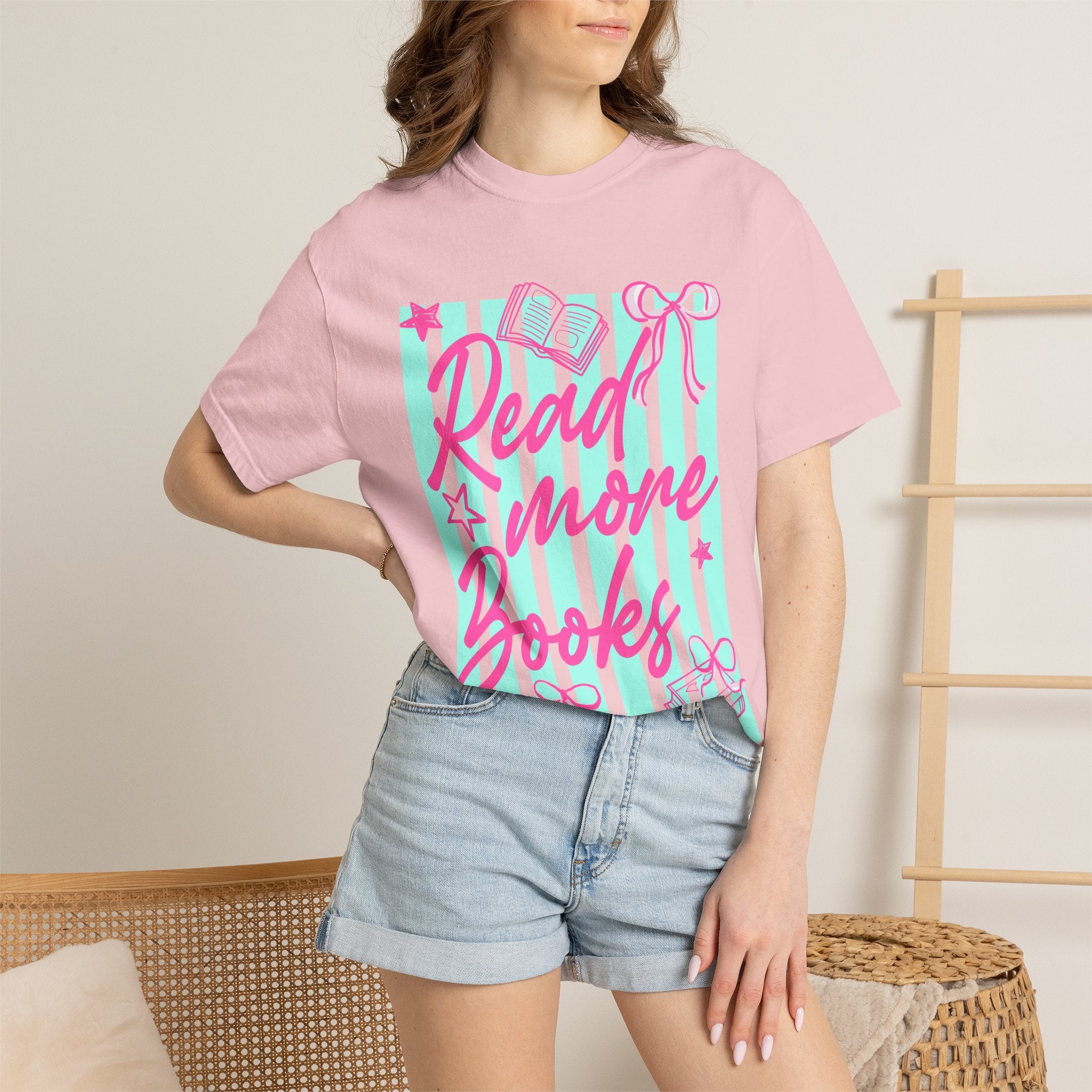 Read More Books T-Shirt — Cute Pastel Booklover Graphic Tee