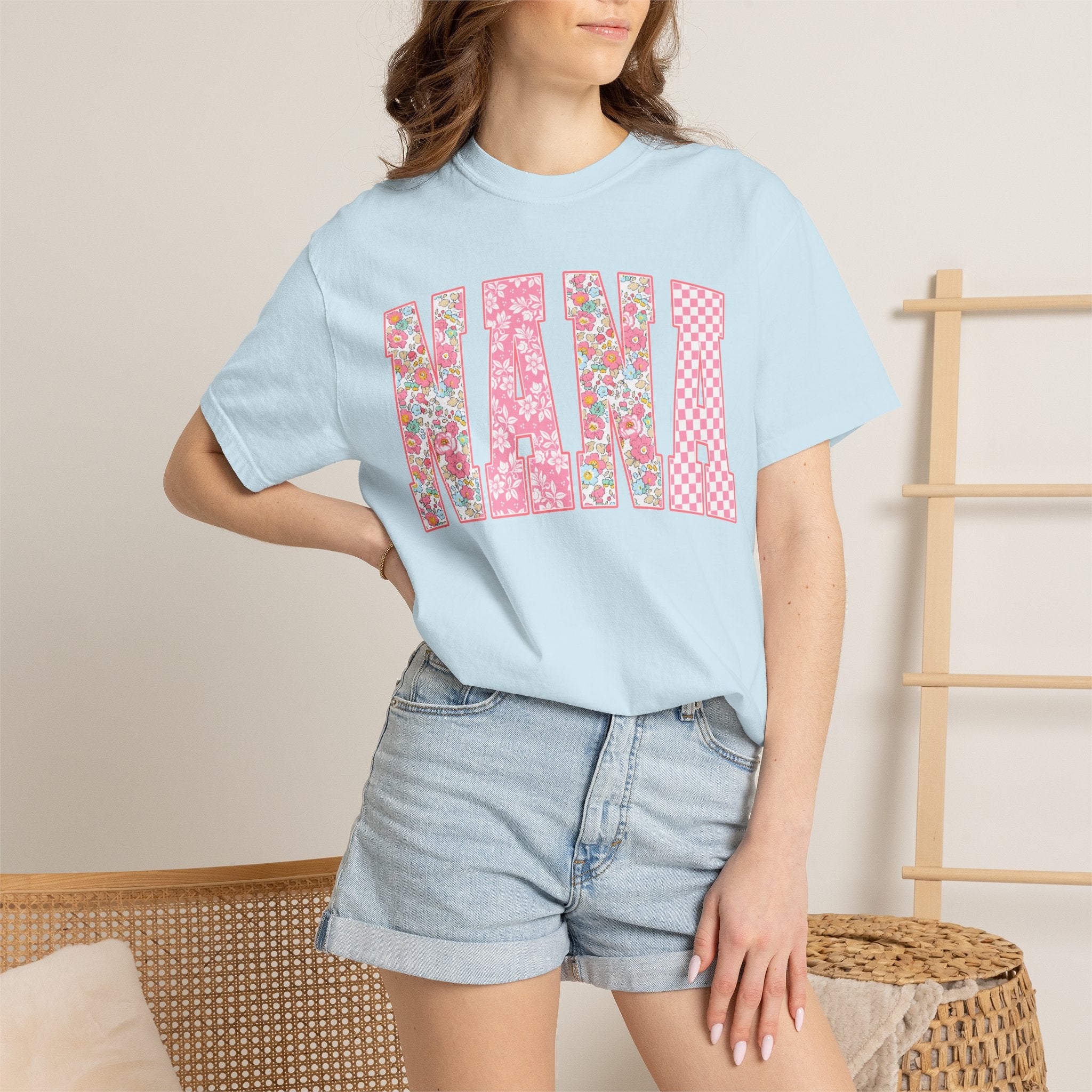Nana Floral Pink Graphic Tee