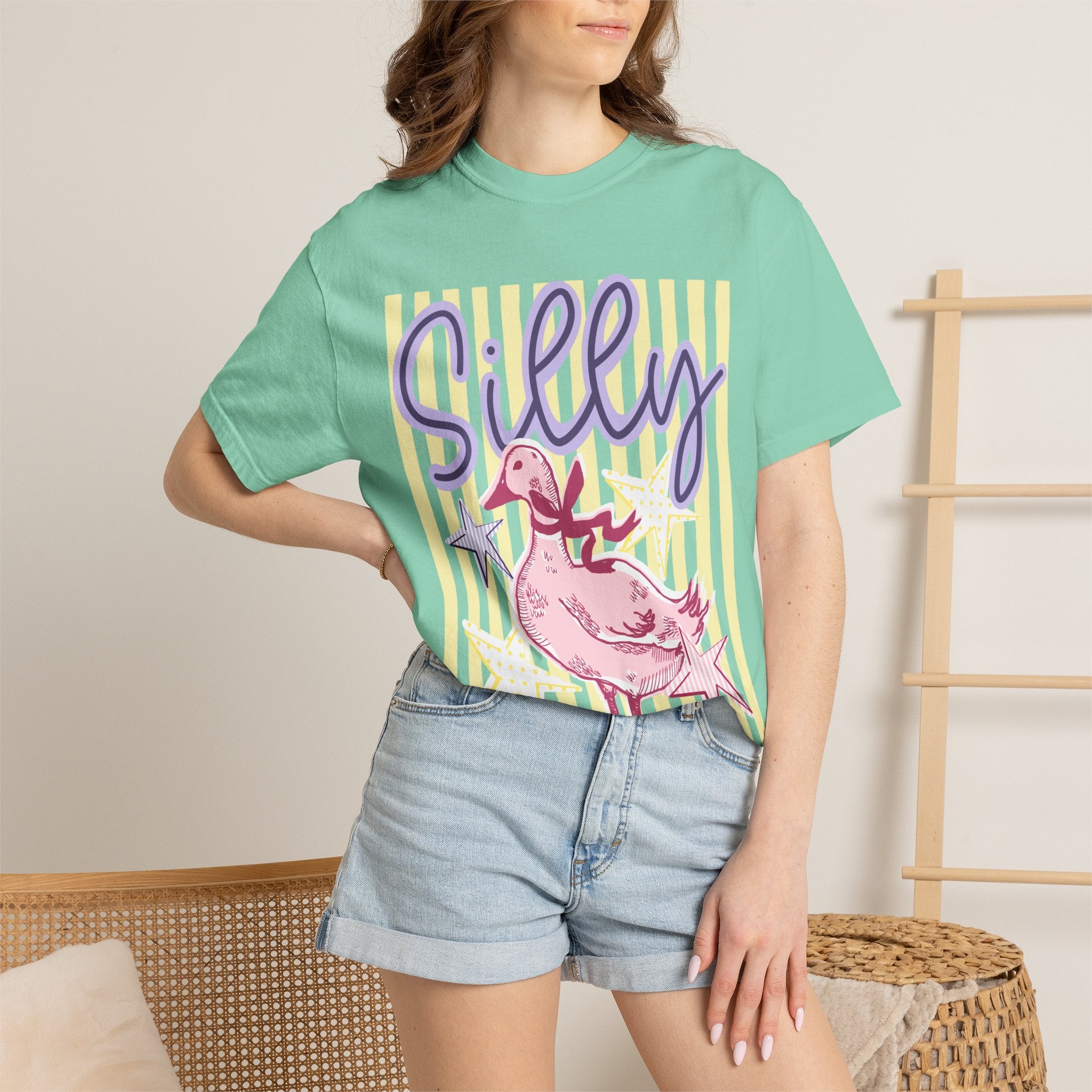 Silly Pink Duck Graphic