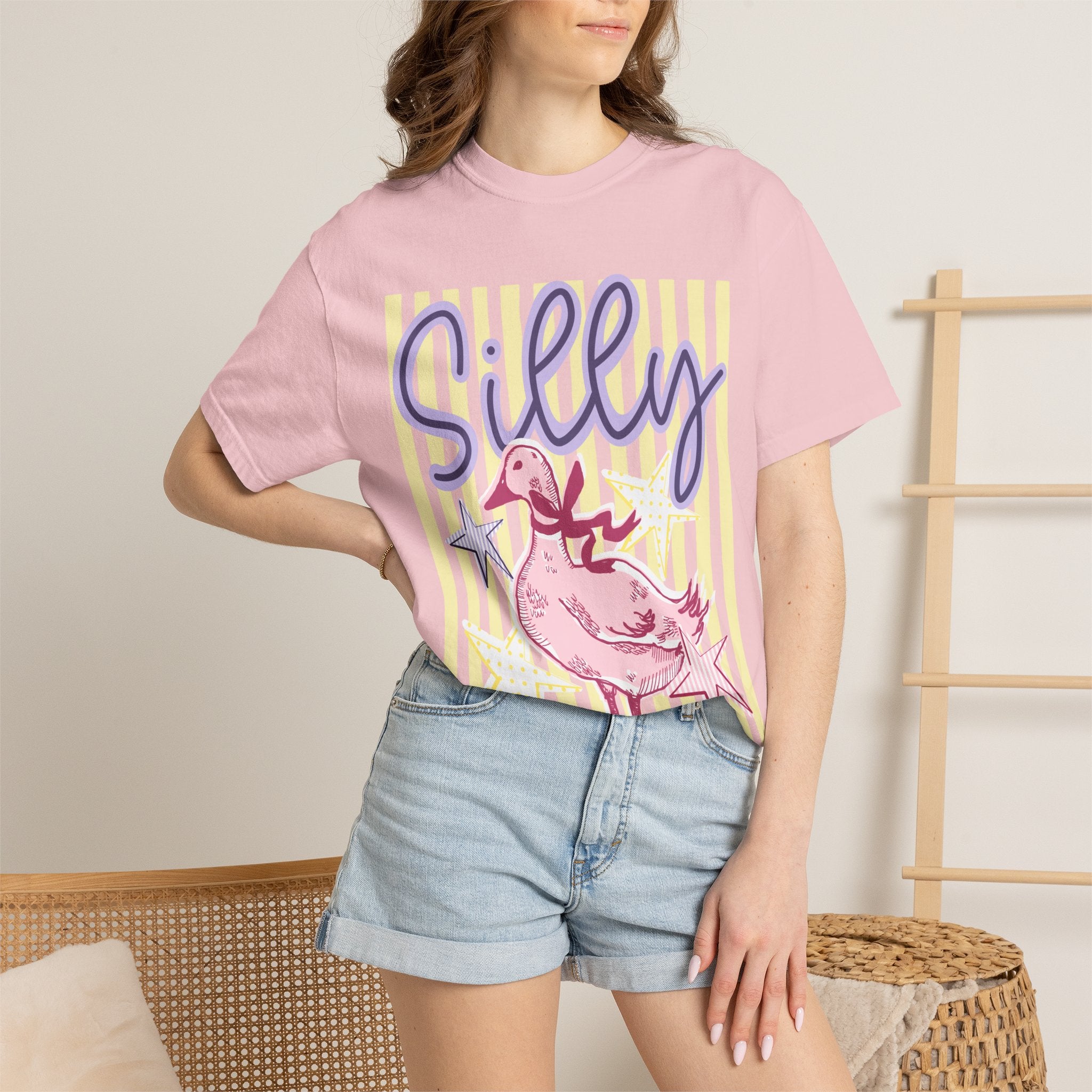Silly Pink Duck Graphic