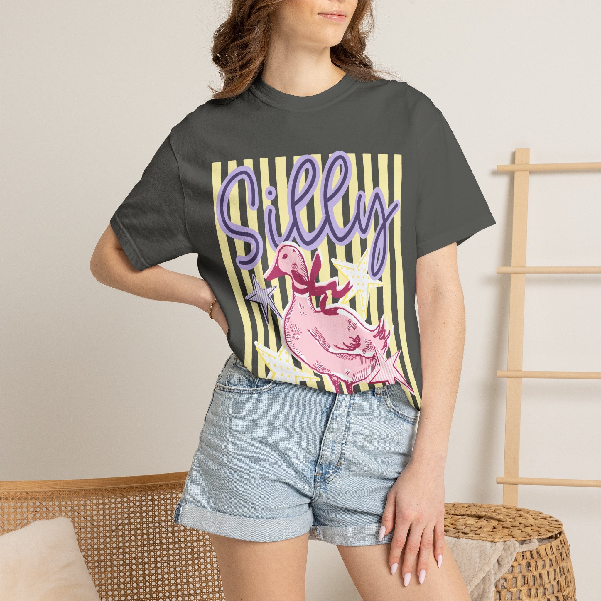 Silly Pink Duck Graphic
