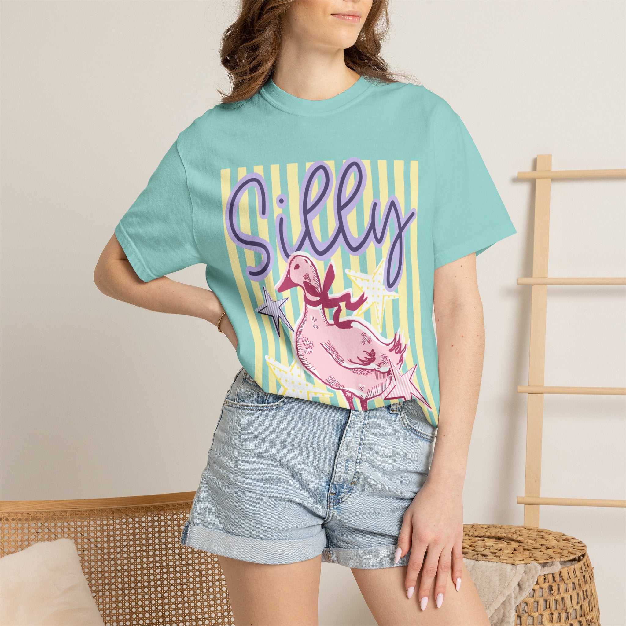 Silly Pink Duck Graphic