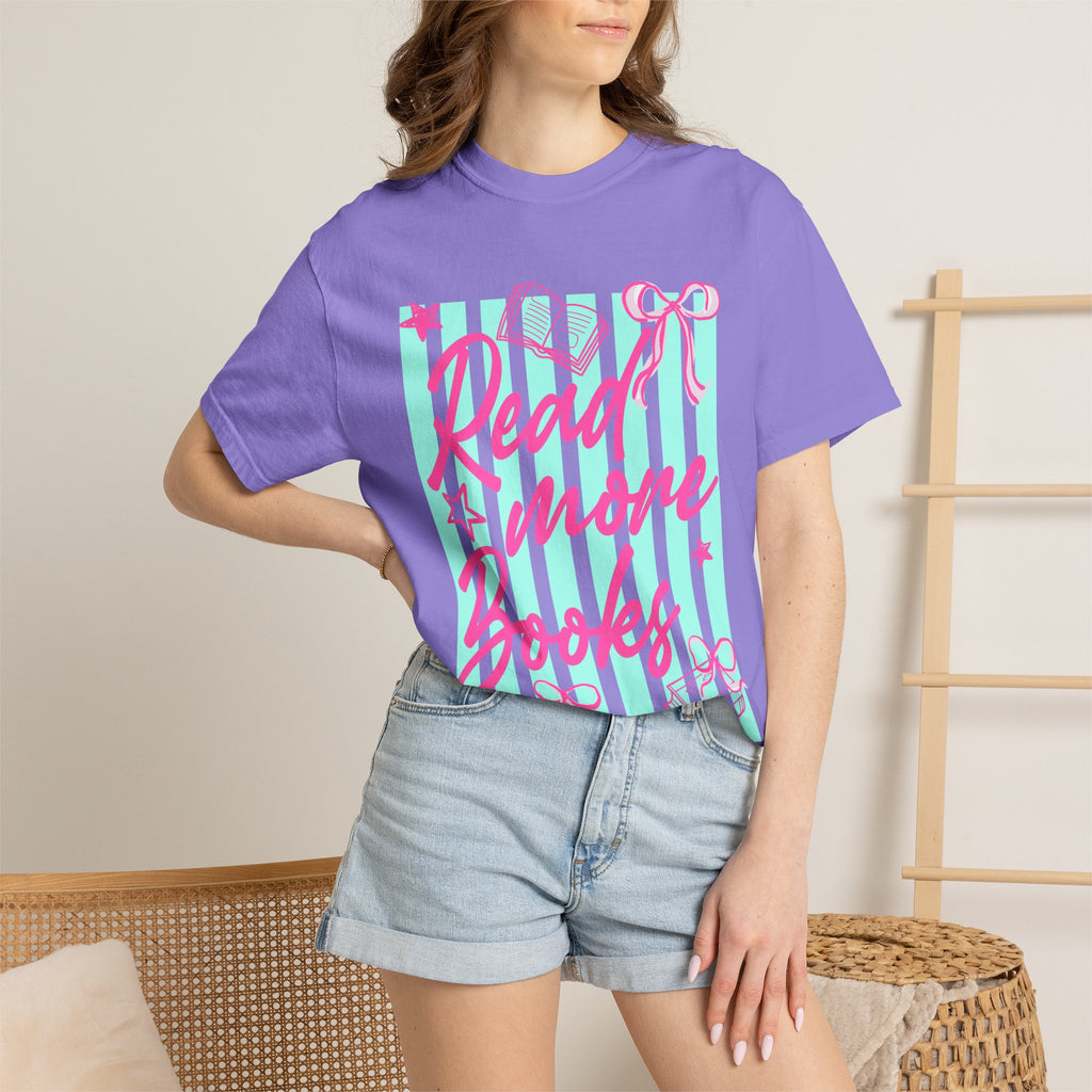 Read More Books T-Shirt — Cute Pastel Booklover Graphic Tee
