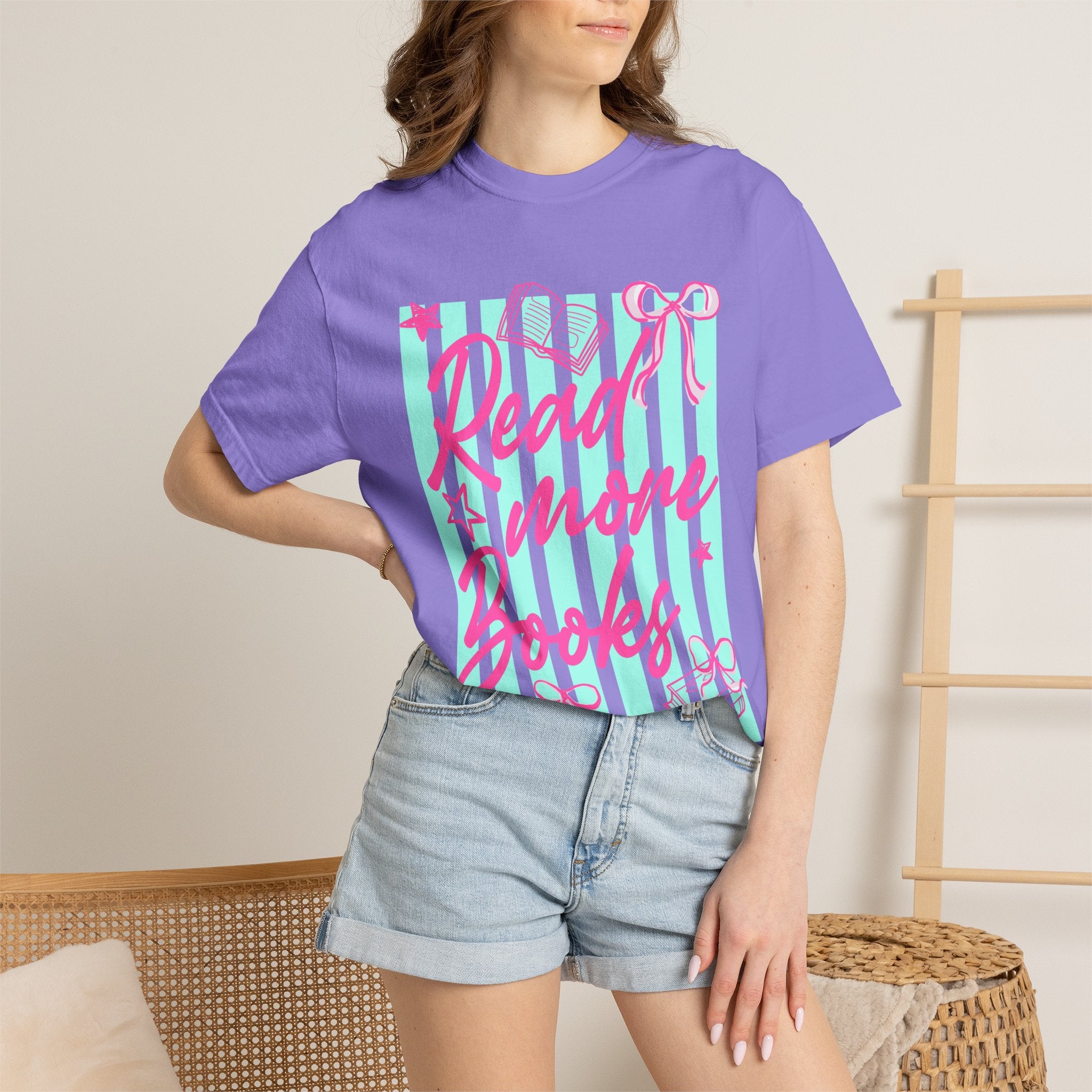 Read More Books T-Shirt — Cute Pastel Booklover Graphic Tee