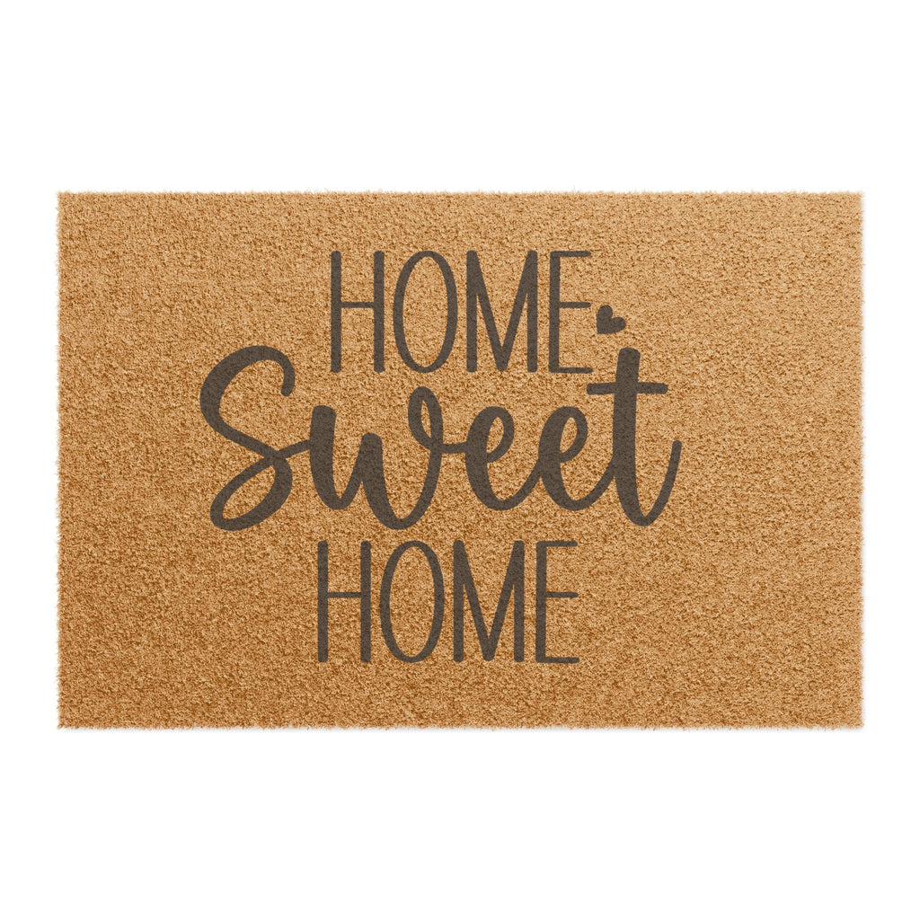 Home Sweet Home Doormat — Coir Welcome Mat with Script Design