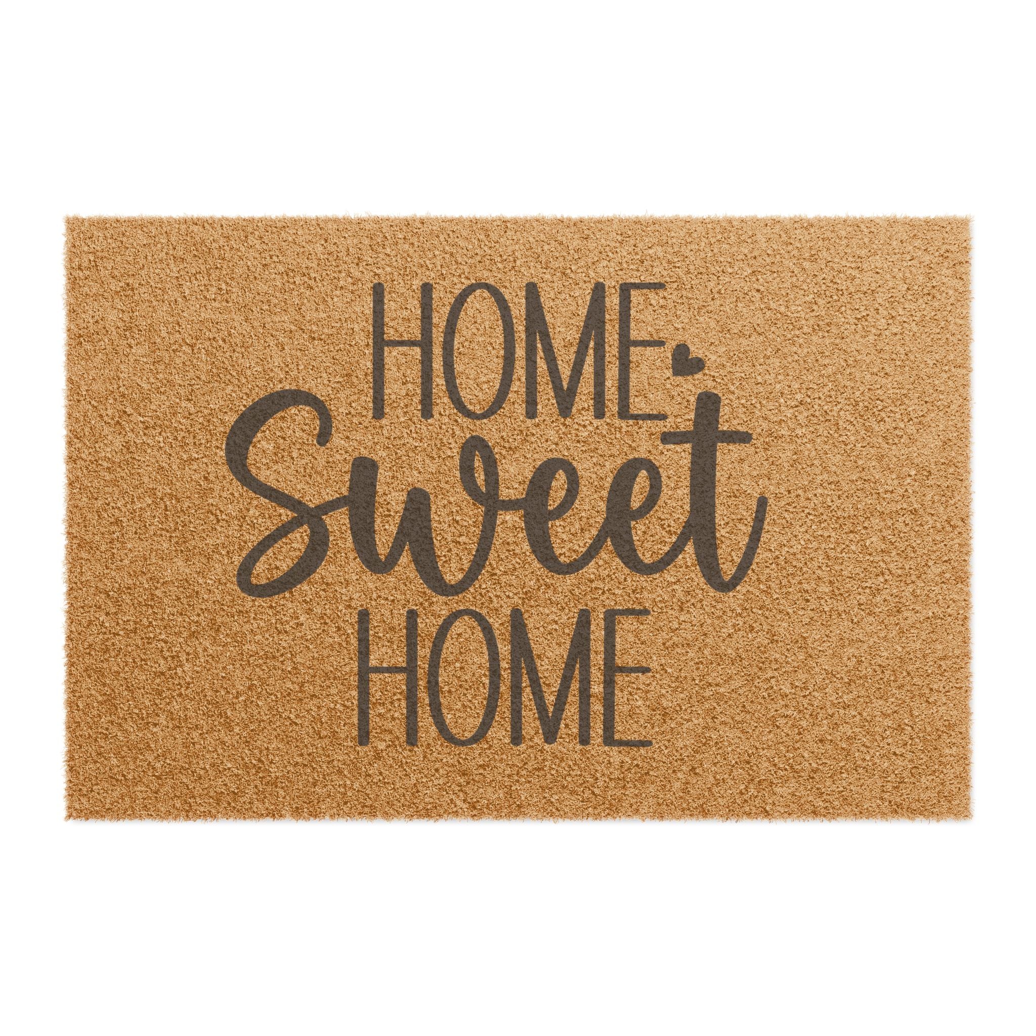 Home Sweet Home Doormat — Coir Welcome Mat with Script Design