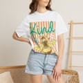 Kind Bee Graphic T-Shirt — Floral Striped Positive Vibes Tee