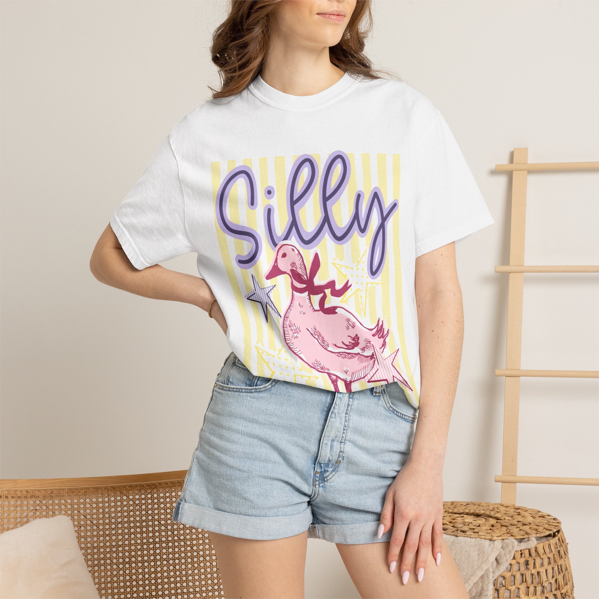Silly Pink Duck Graphic T-Shirt
