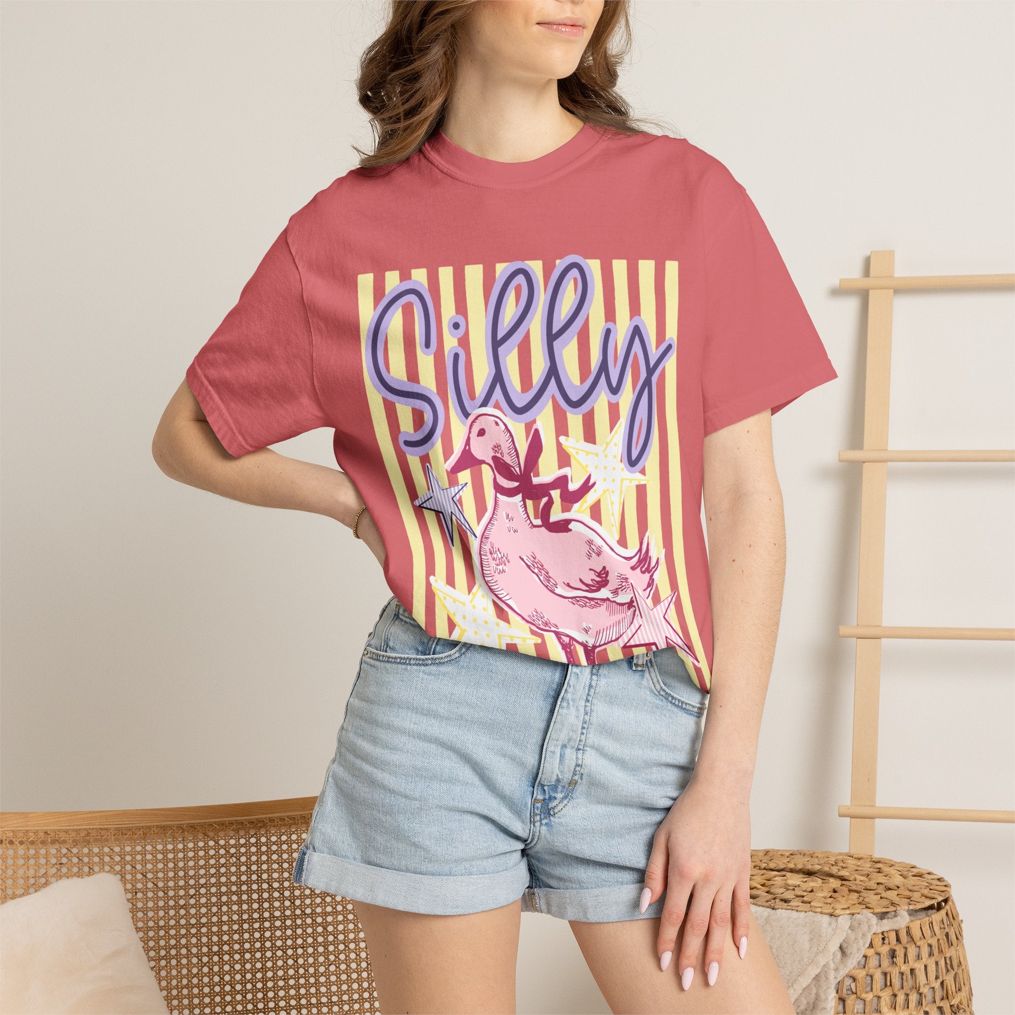 Silly Pink Duck Graphic