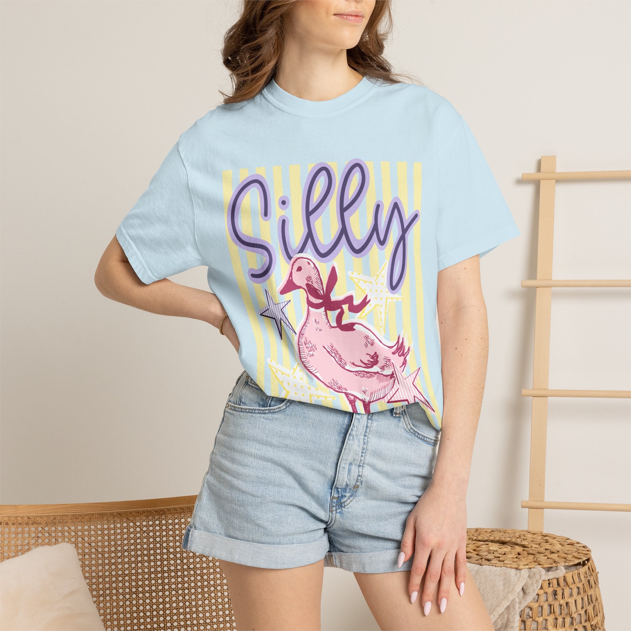 Silly Pink Duck Graphic