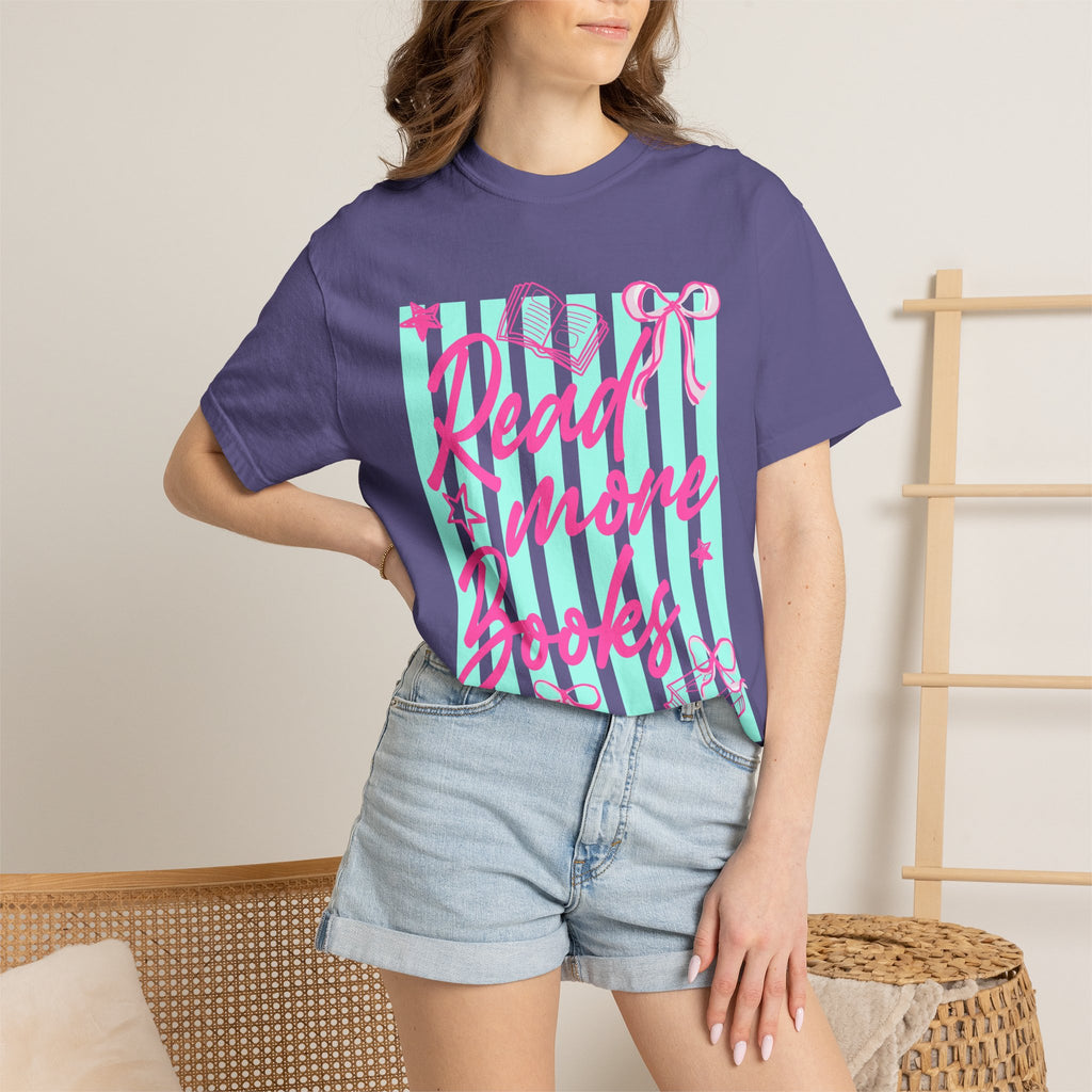 Read More Books T-Shirt — Cute Pastel Booklover Graphic Tee