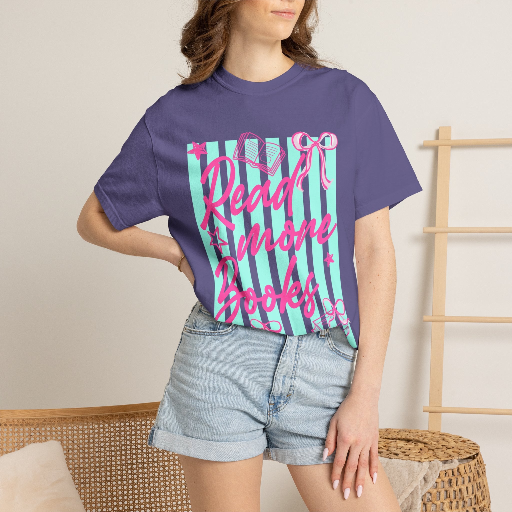 Read More Books T-Shirt — Cute Pastel Booklover Graphic Tee