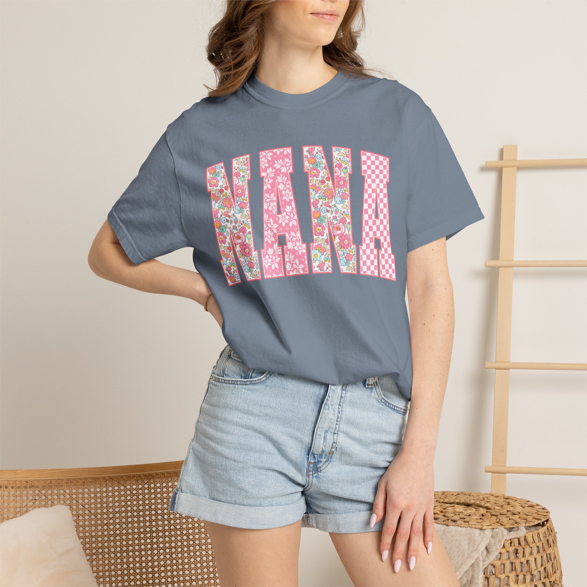 Nana Floral Pink Graphic Tee
