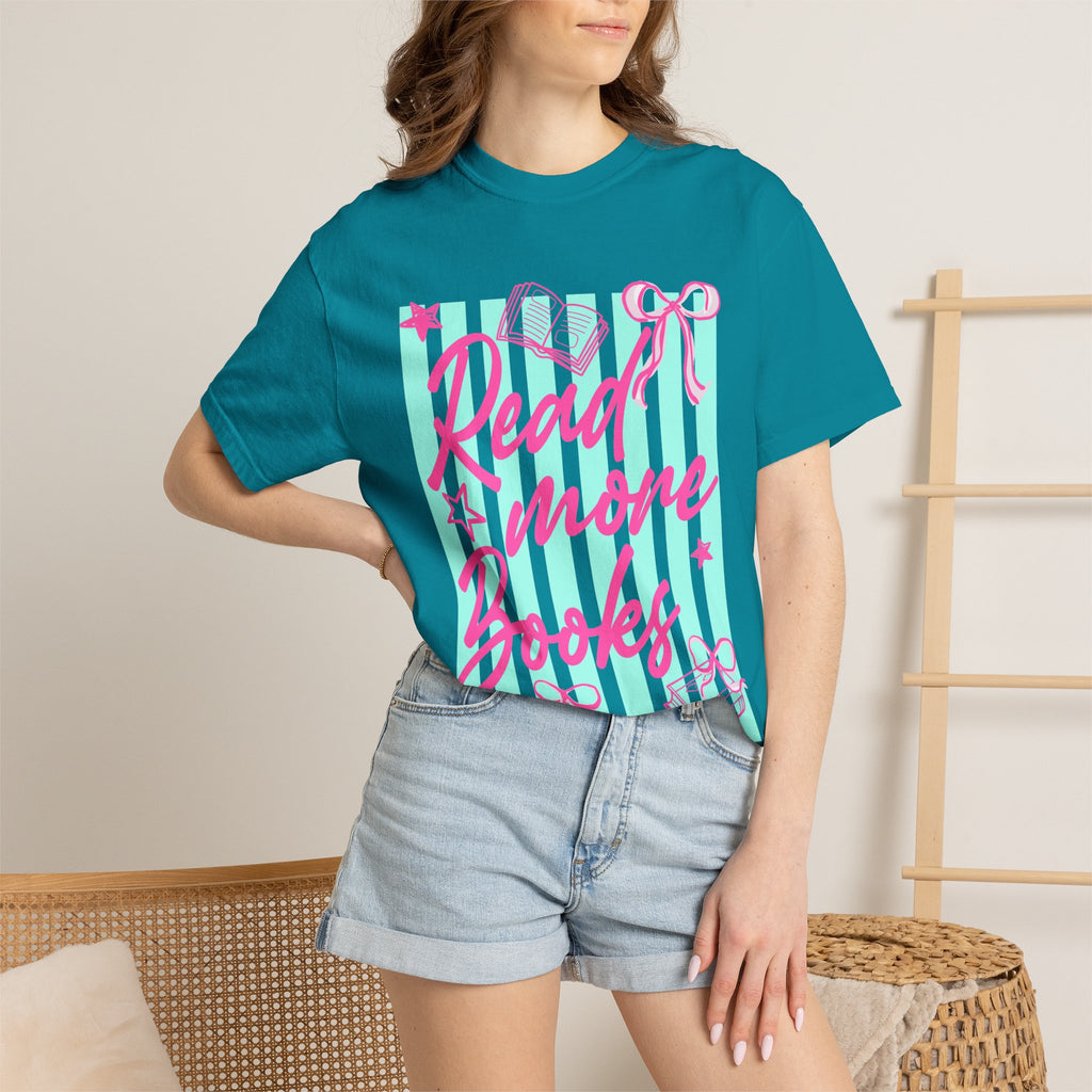 Read More Books T-Shirt — Cute Pastel Booklover Graphic Tee