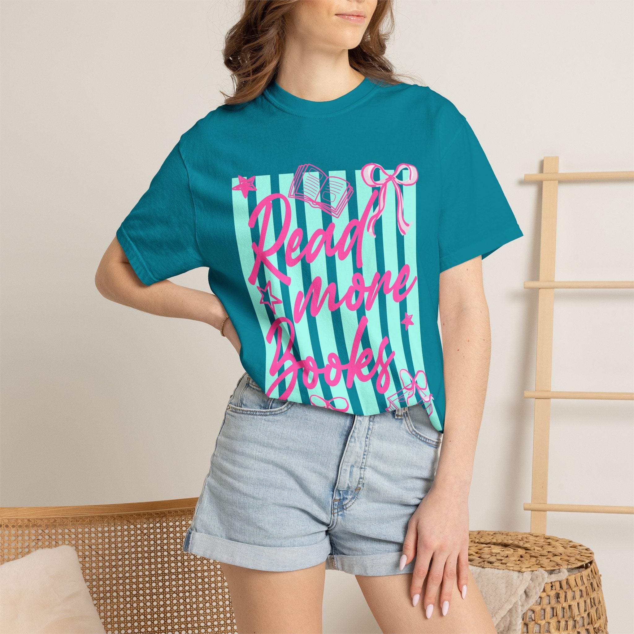 Read More Books T-Shirt — Cute Pastel Booklover Graphic Tee