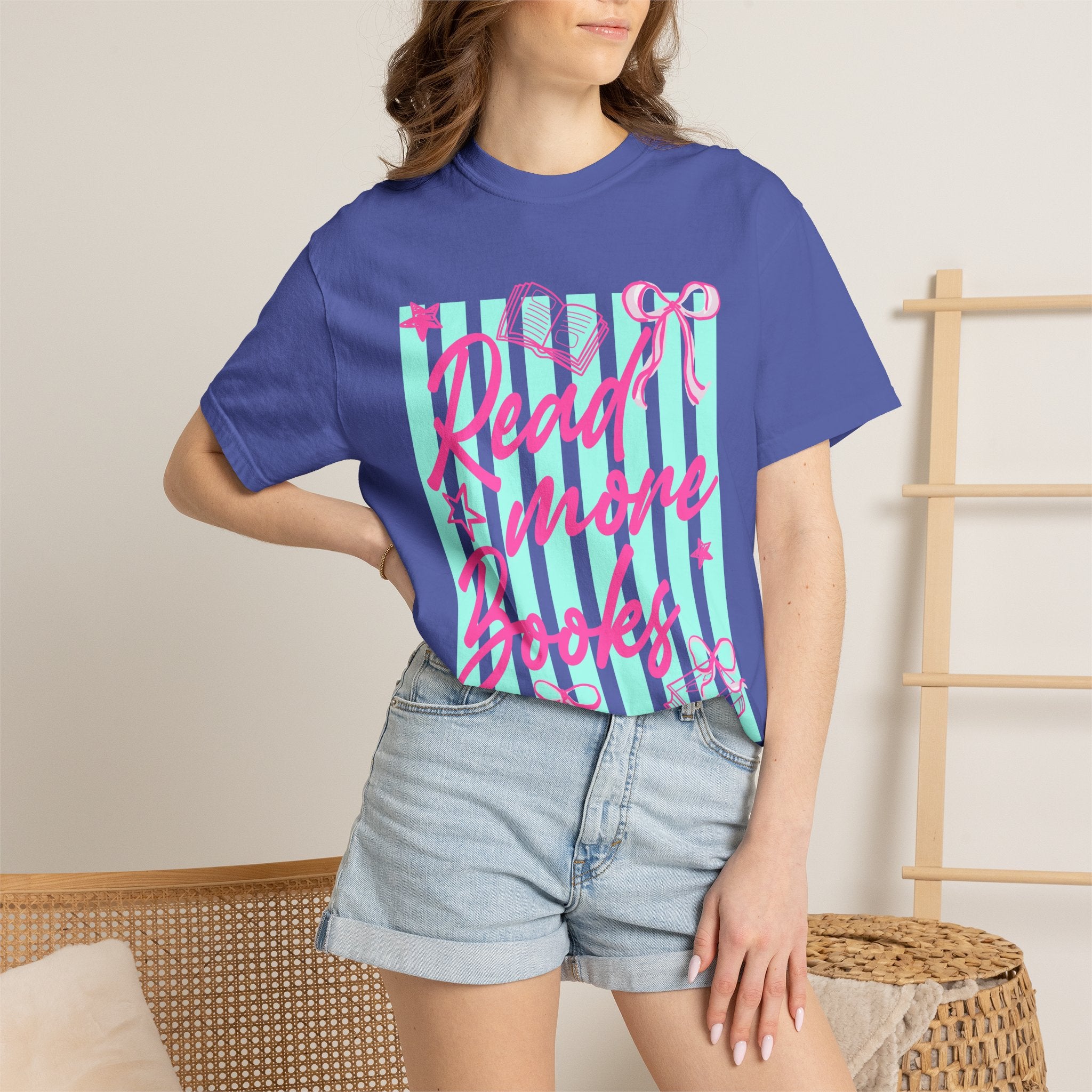Read More Books T-Shirt — Cute Pastel Booklover Graphic Tee