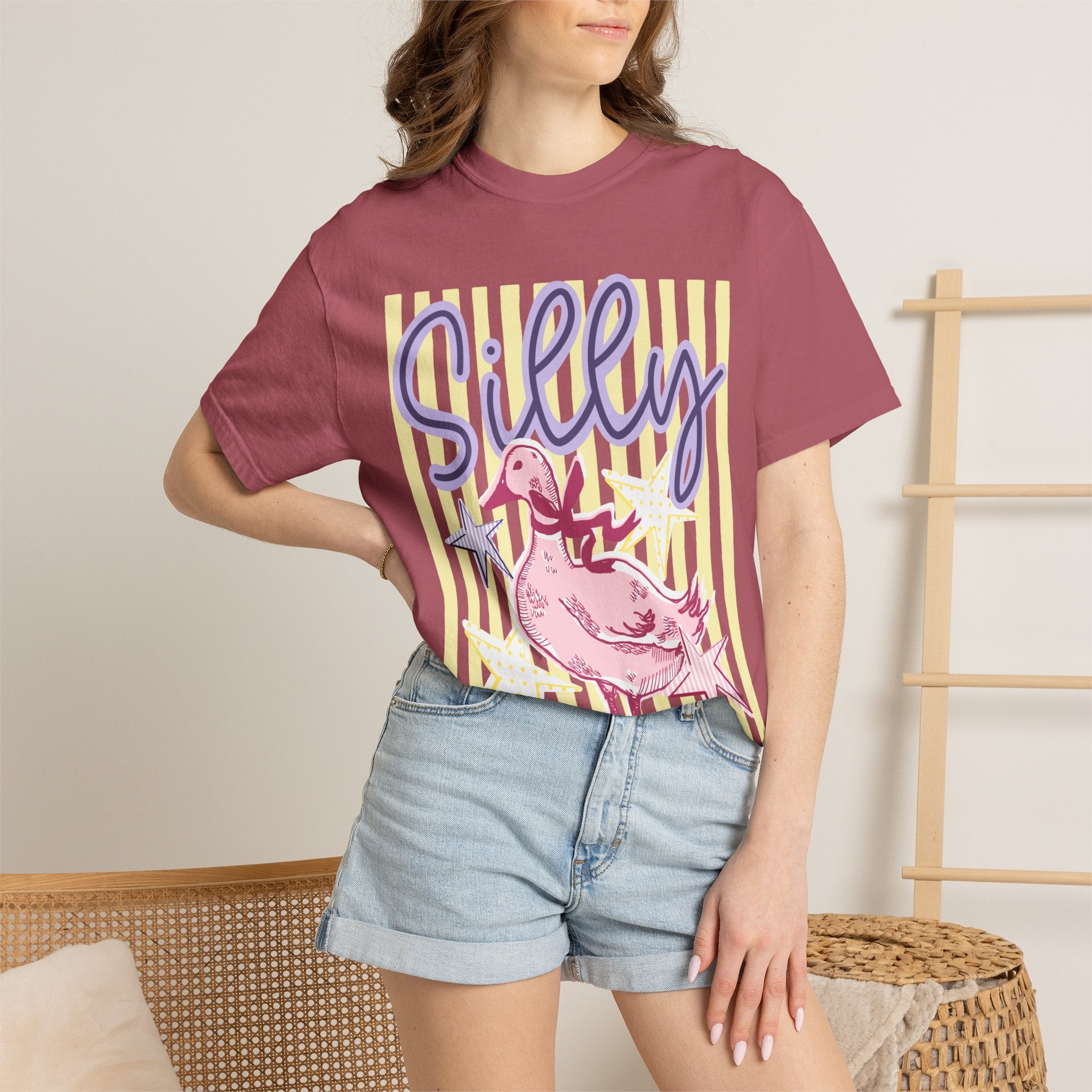 Silly Pink Duck Graphic