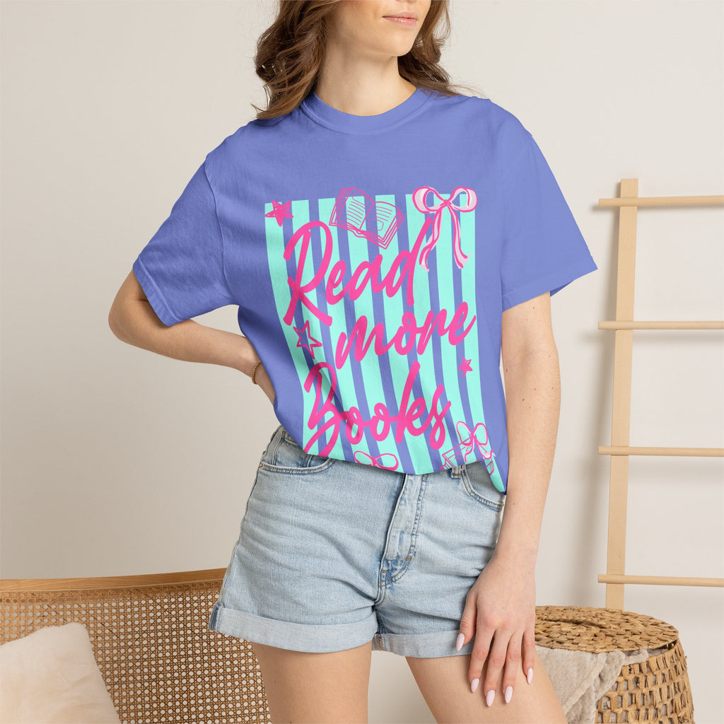 Read More Books T-Shirt — Cute Pastel Booklover Graphic Tee