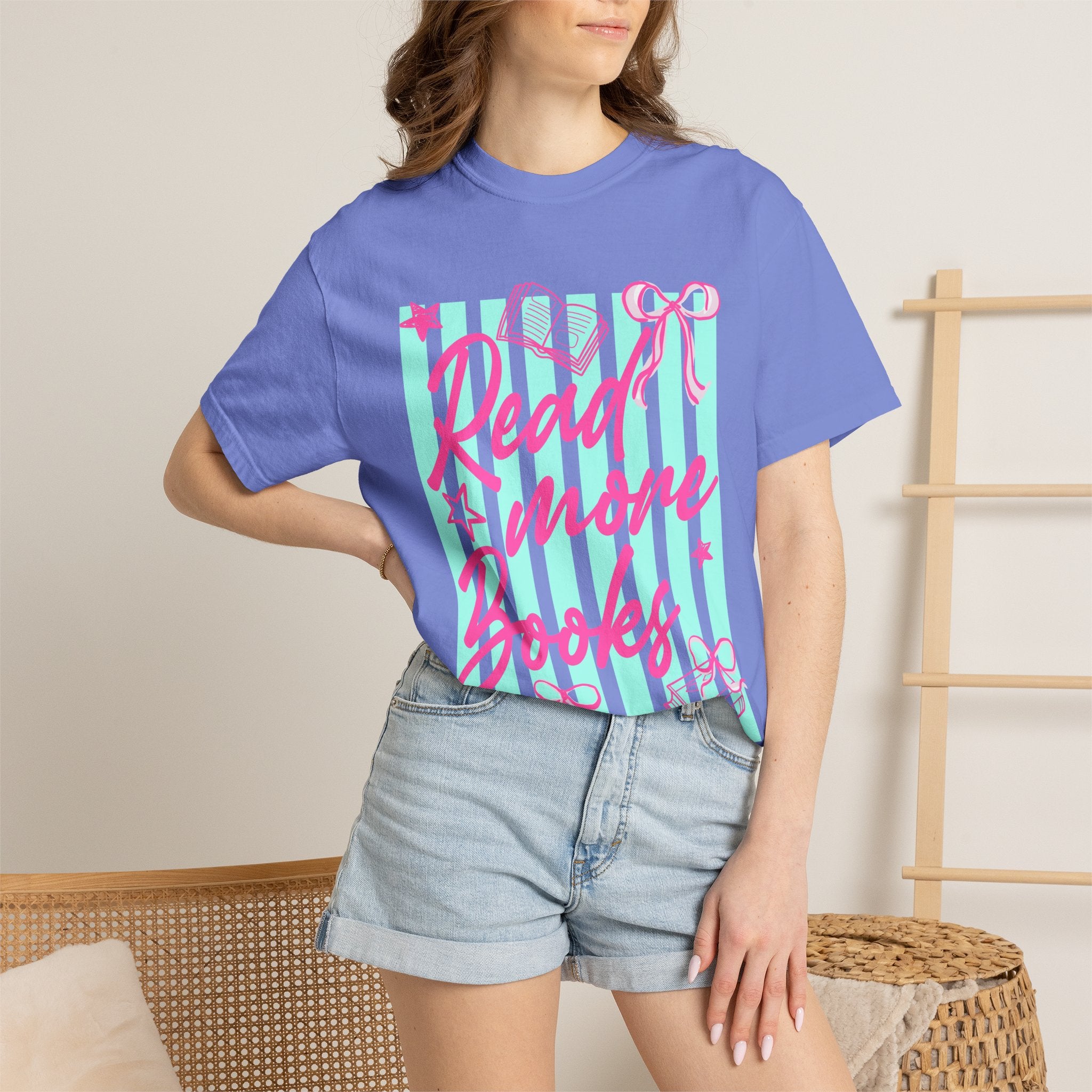 Read More Books T-Shirt — Cute Pastel Booklover Graphic Tee