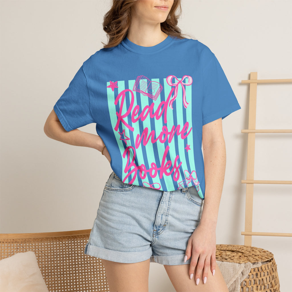 Read More Books T-Shirt — Cute Pastel Booklover Graphic Tee