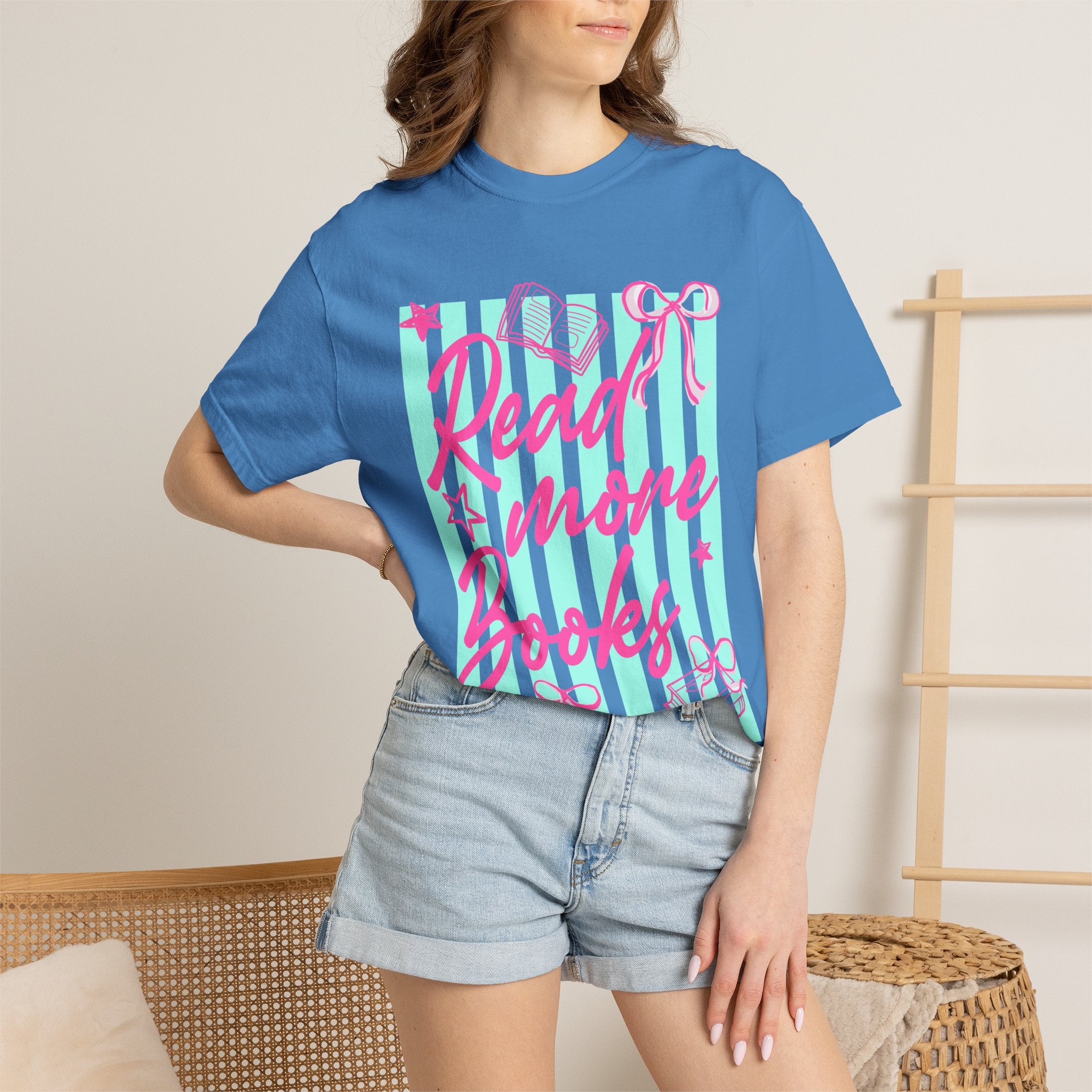 Read More Books T-Shirt — Cute Pastel Booklover Graphic Tee