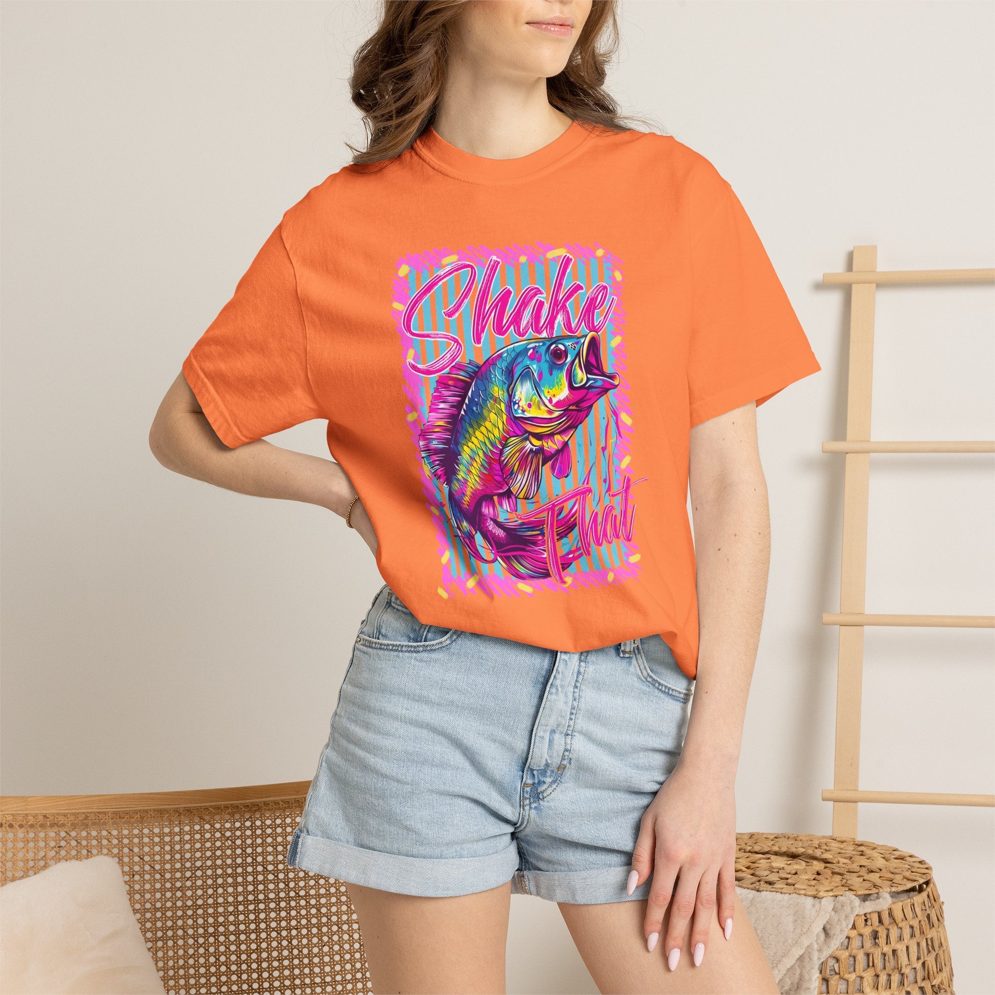 "Shake That" — Retro Neon Fishing Tee