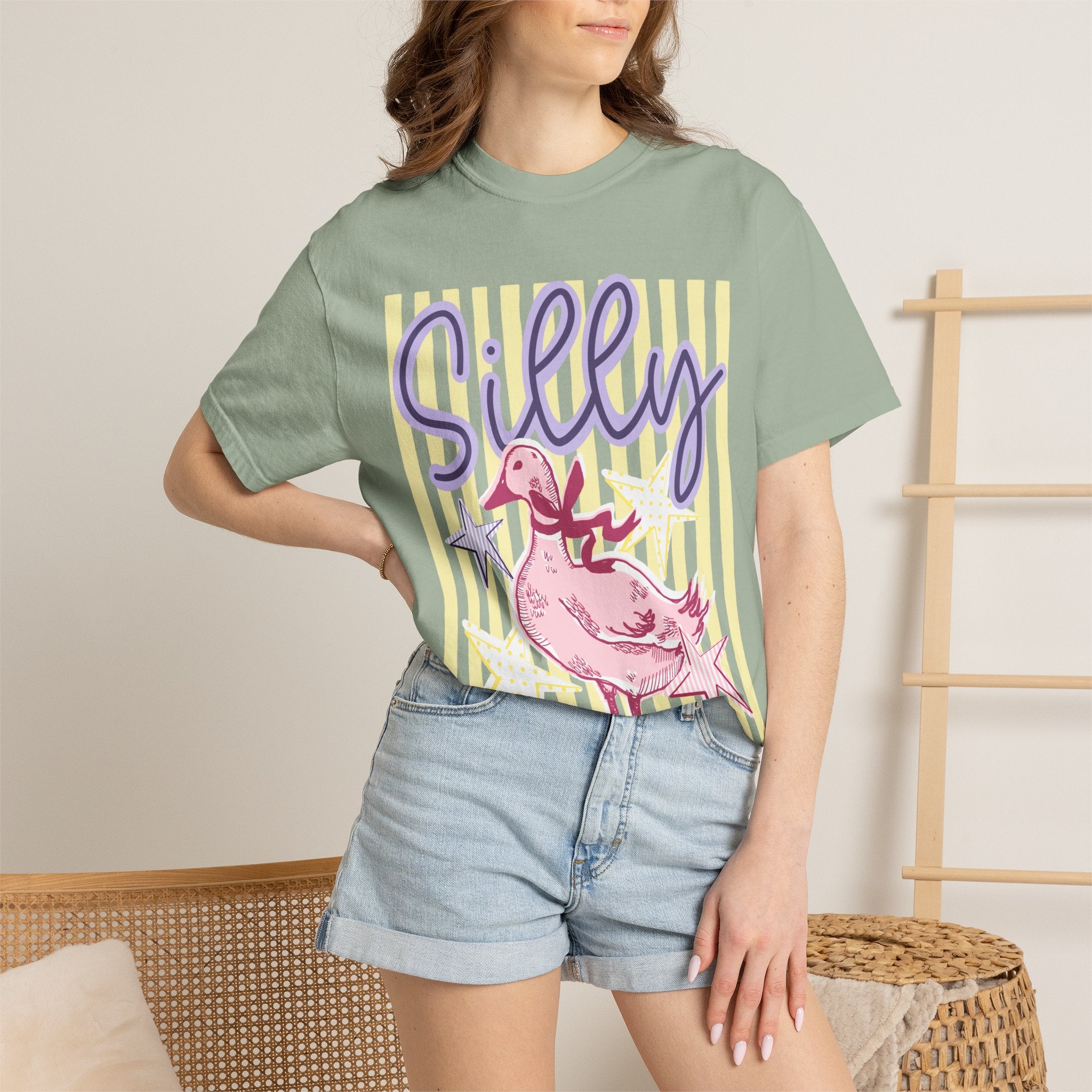 Silly Pink Duck Graphic