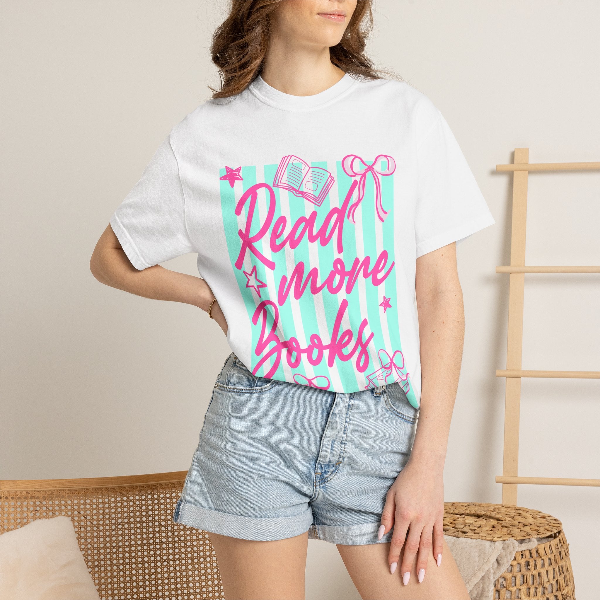 Read More Books T-Shirt — Cute Pastel Booklover Graphic Tee