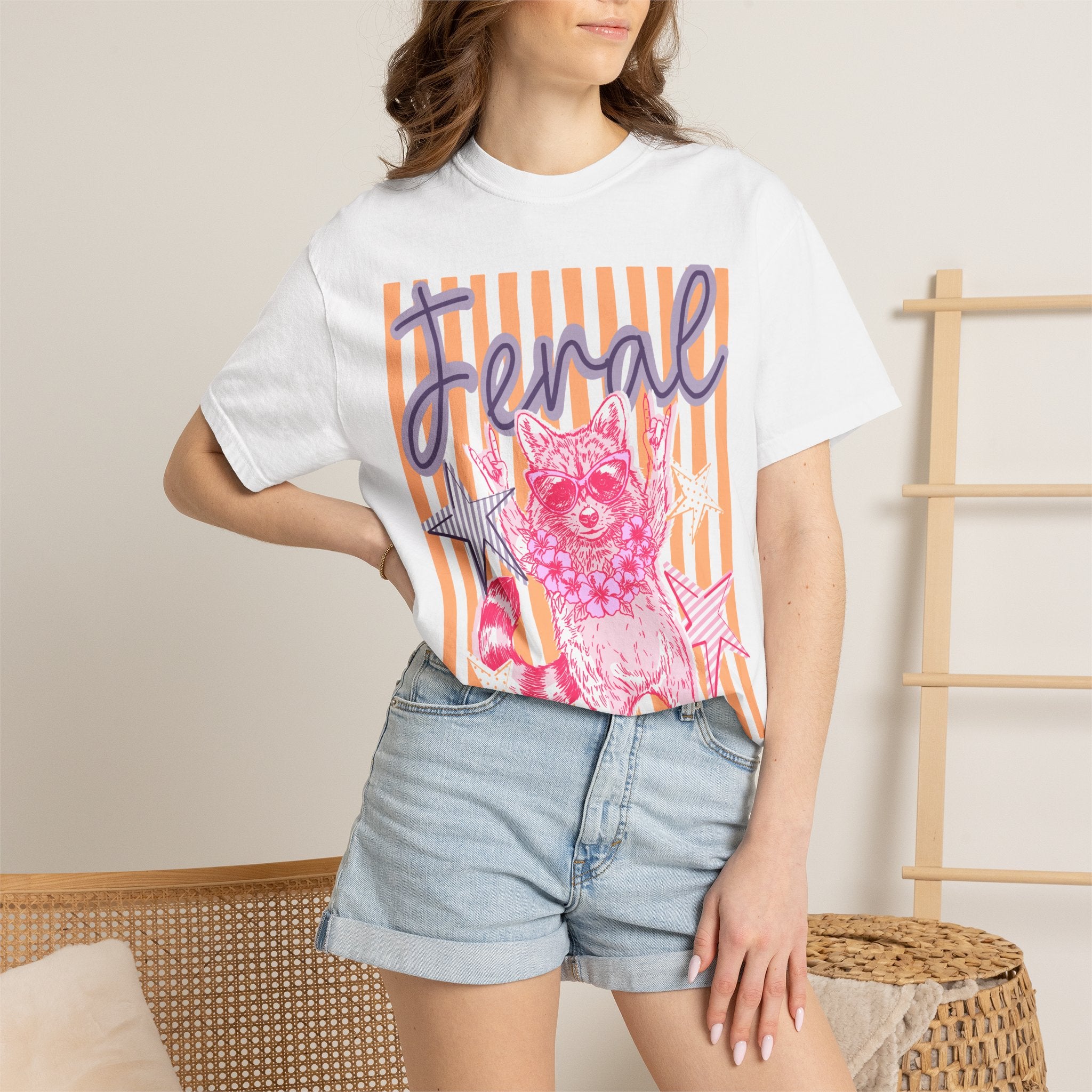 Female Raccoon Graphic T-Shirt