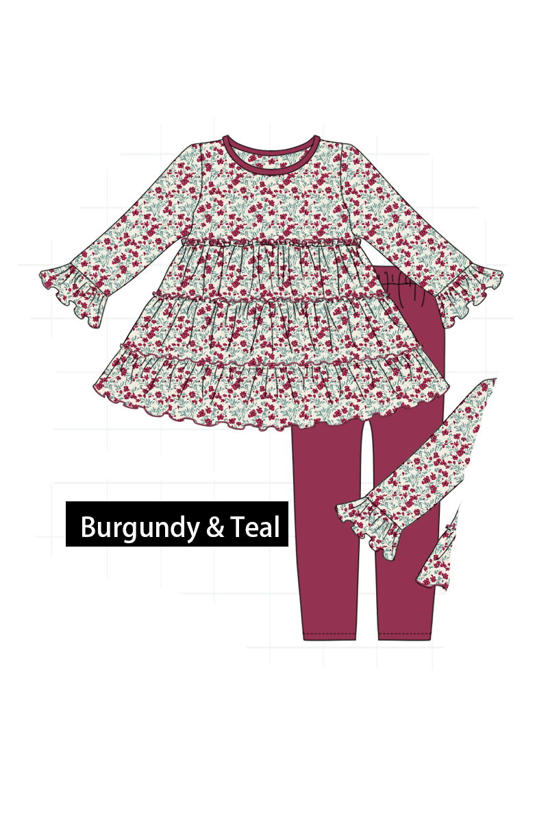 Christmas floral print tiered collection