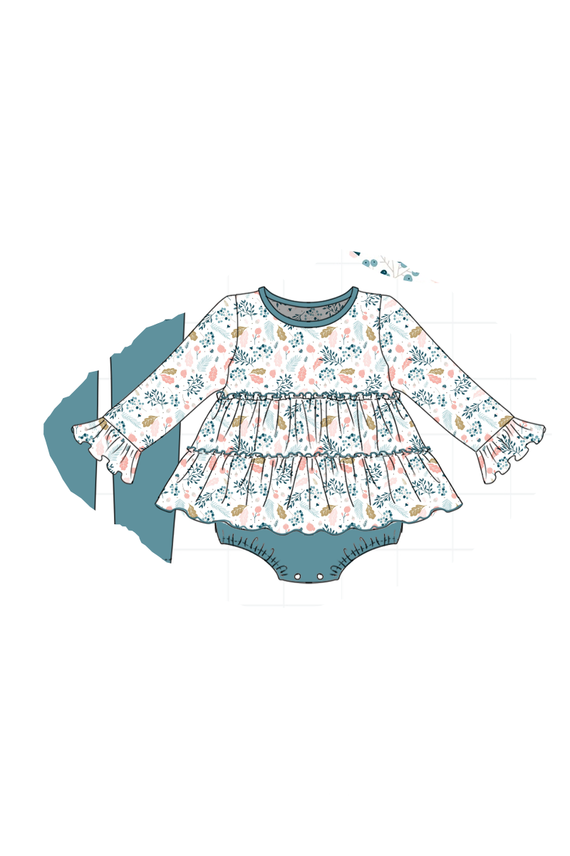 Christmas floral print tiered collection