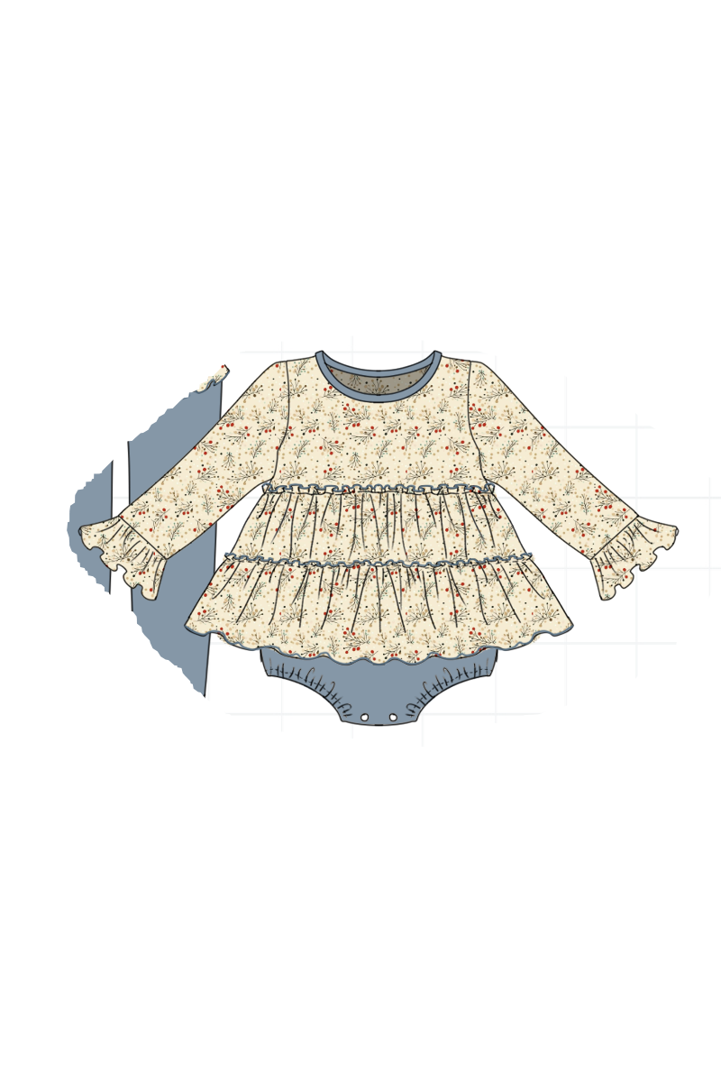 Christmas floral print tiered collection