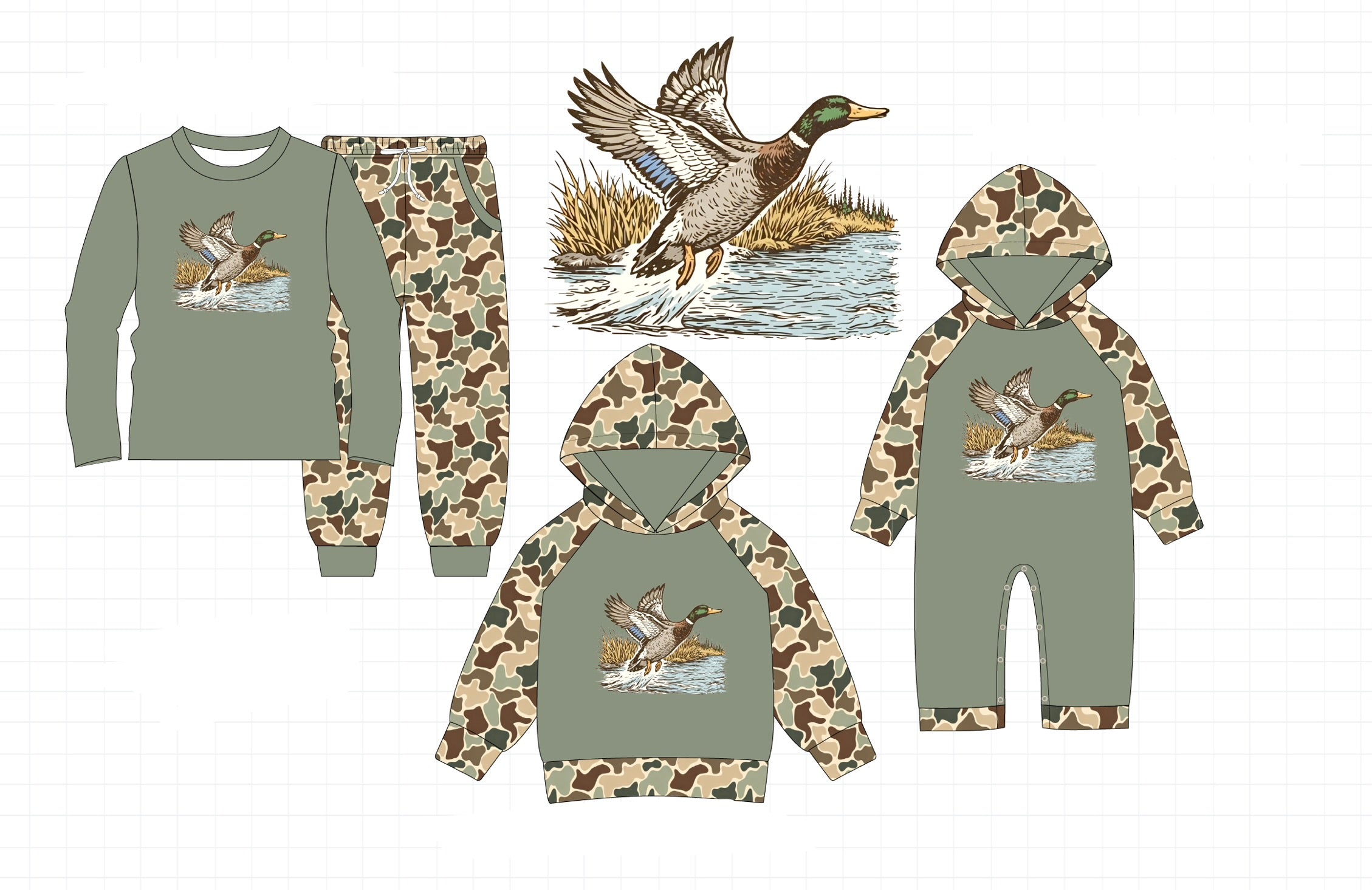 Camouflage mallard print collection (ETA-MID/LATE NOVEMBER)