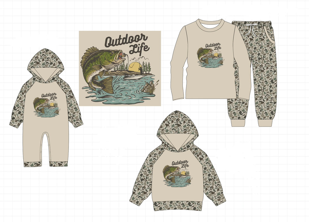 Khaki camo fishing print collection (ETA- MID/LATE NOVEMBER)