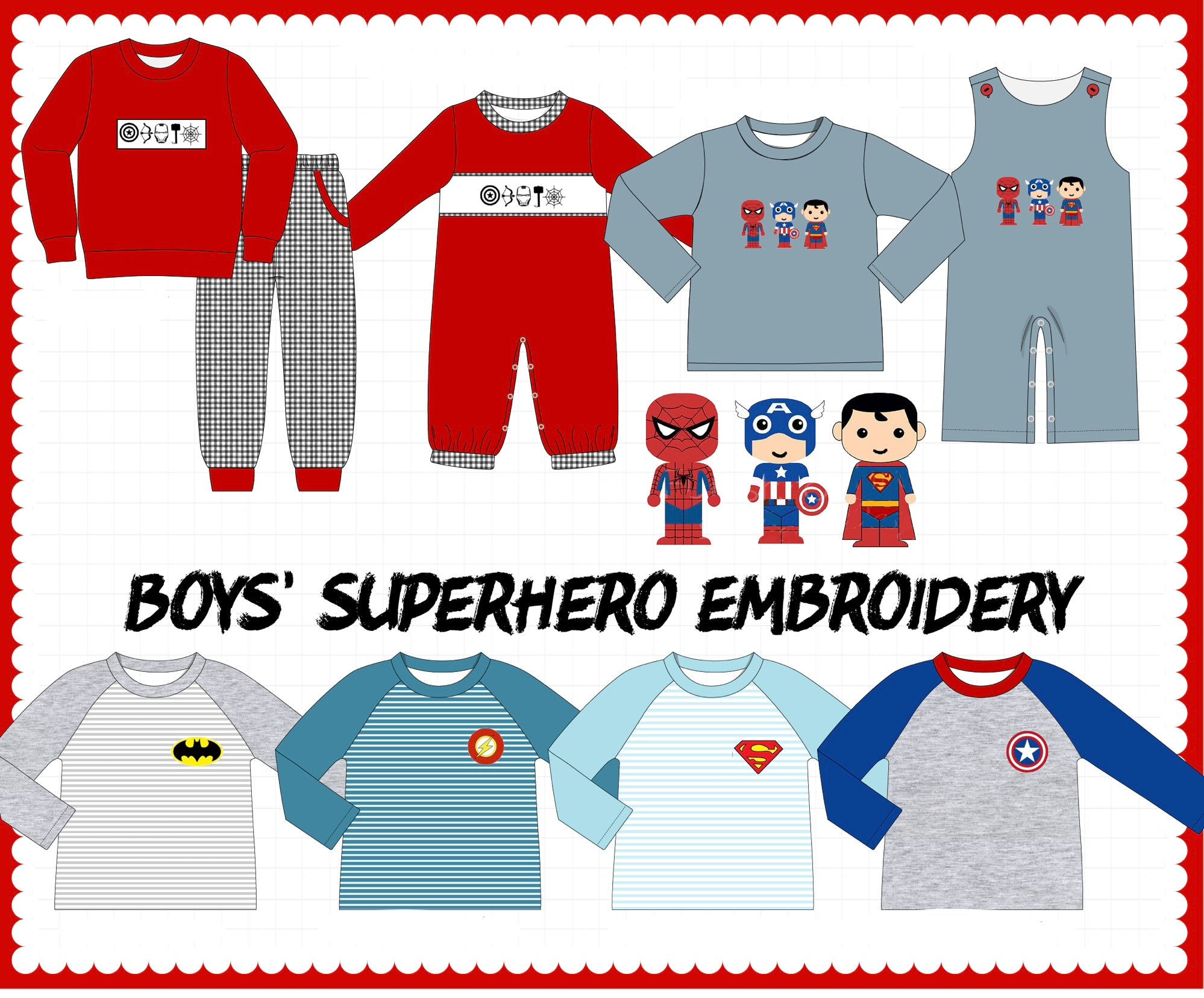 Red character embroidery collection (ETA-MID/LATE NOVEMBER)