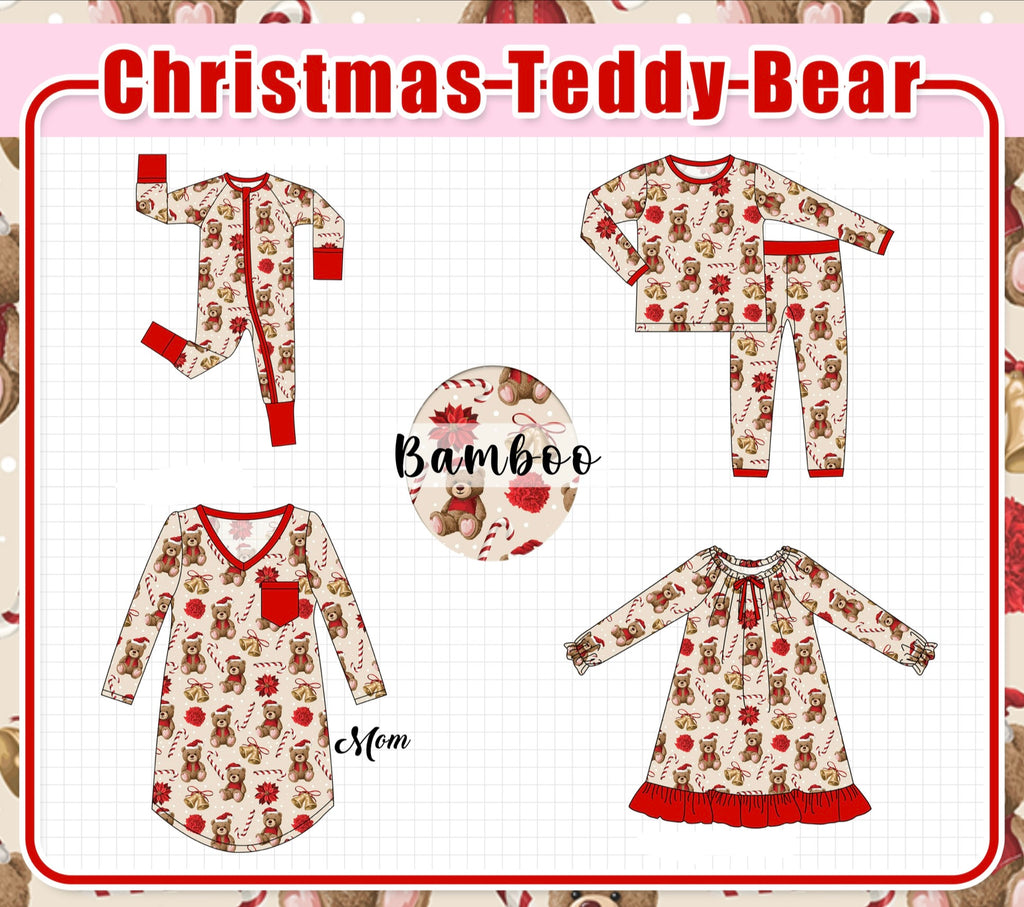 Red christmas teddy bear bamboo collection (ETA-MID/LATE NOVEMBER)