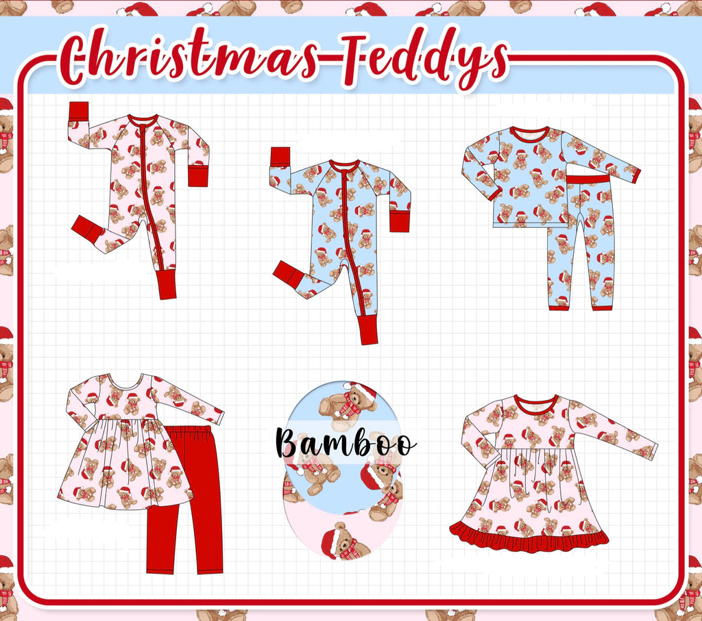 Pink&blue christmas teddy bamboo collection (ETA-MID/LATE NOVEMBER)