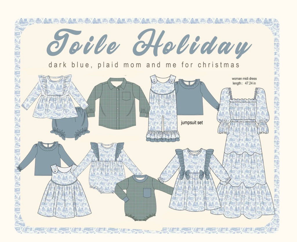 Blue holiday print collection (ETA-MID/LATE NOVEMBER)