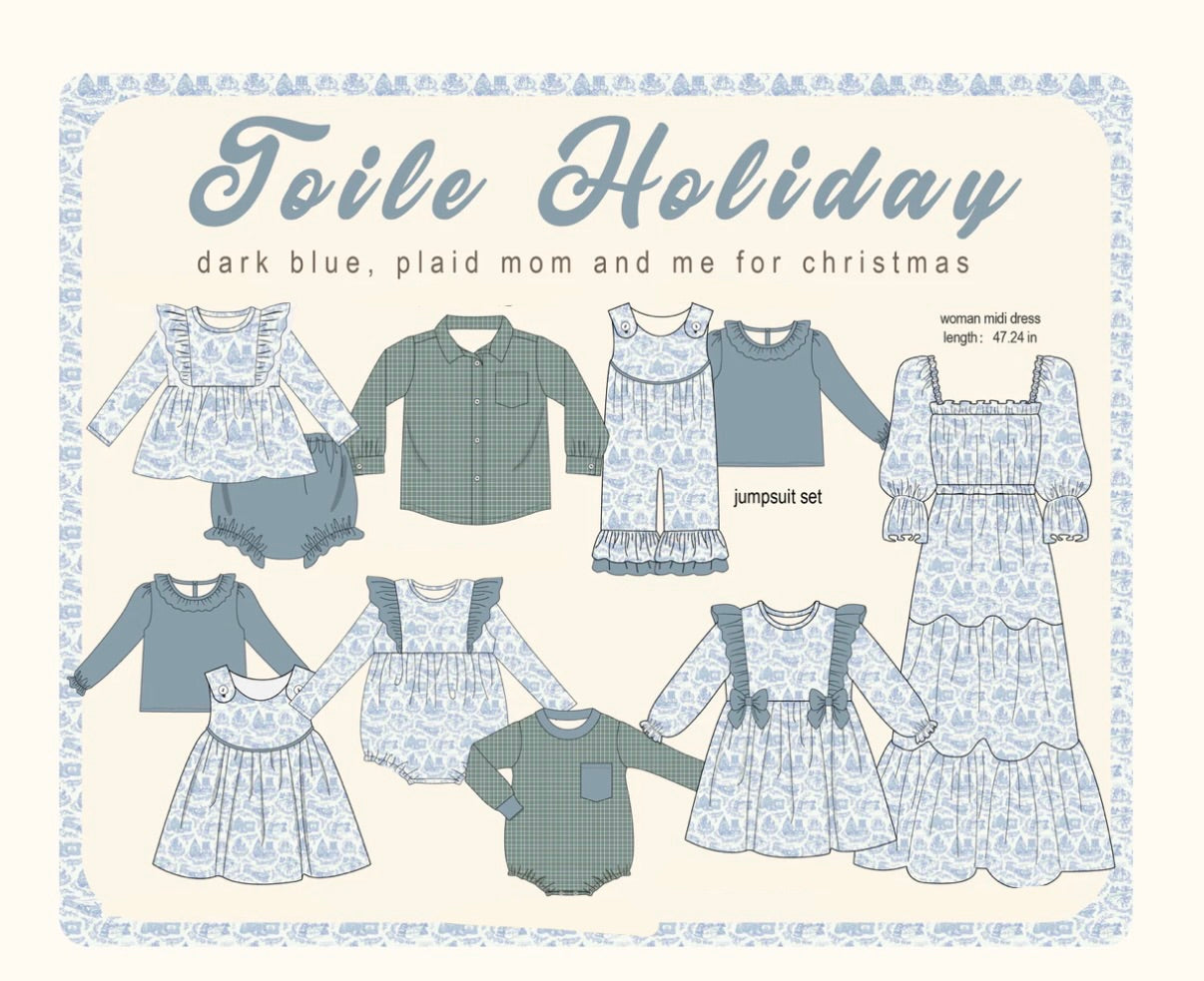 Blue holiday print collection (ETA-MID/LATE NOVEMBER)