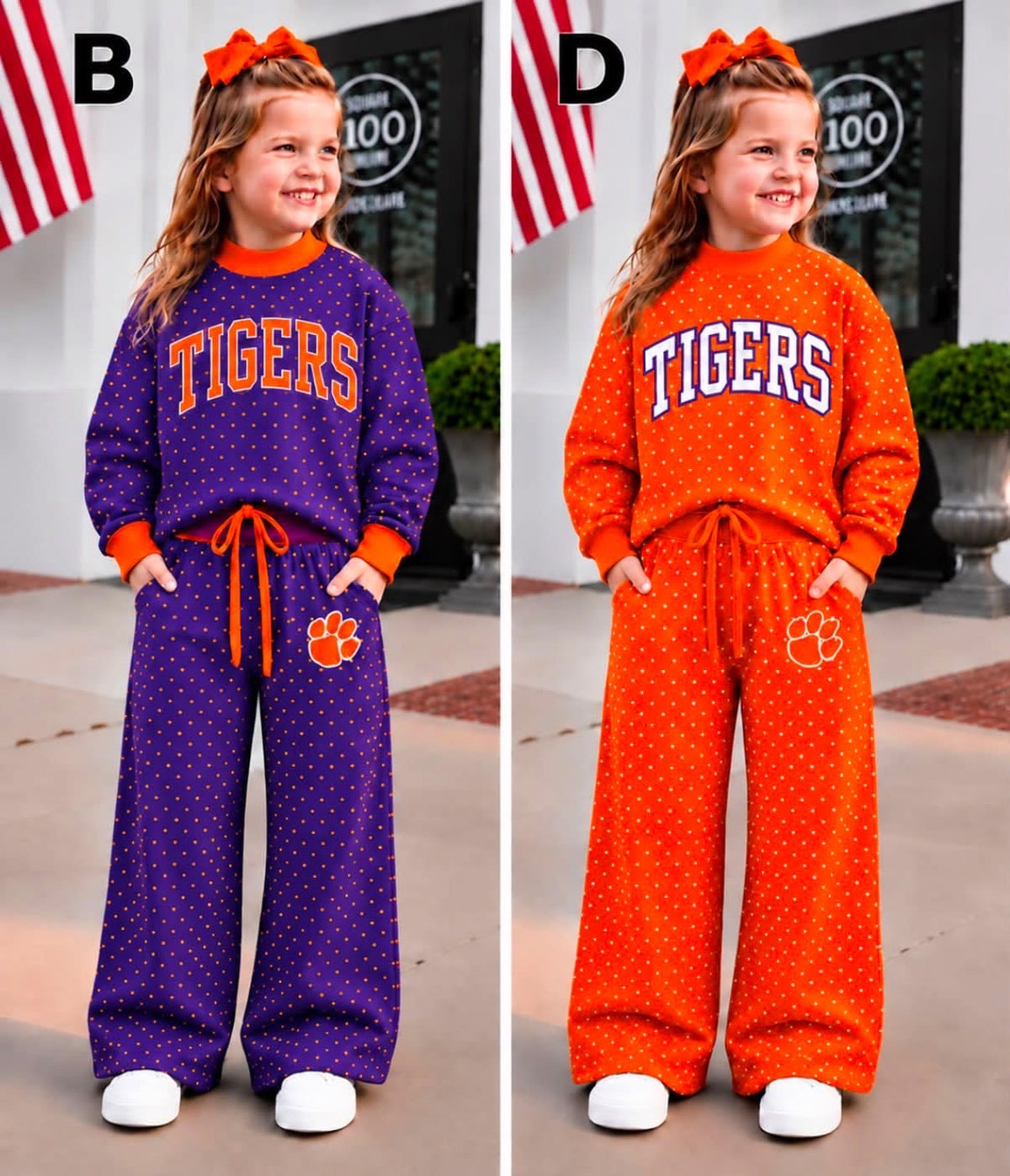 Girls Clemson Darling Dot Gameday Set