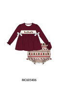 Maroon tree reindeer embroidery collection (ETA-MID/LATE NOVEMBER)